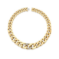 GOLD PUZZLE FLAT LINK NECKLACE