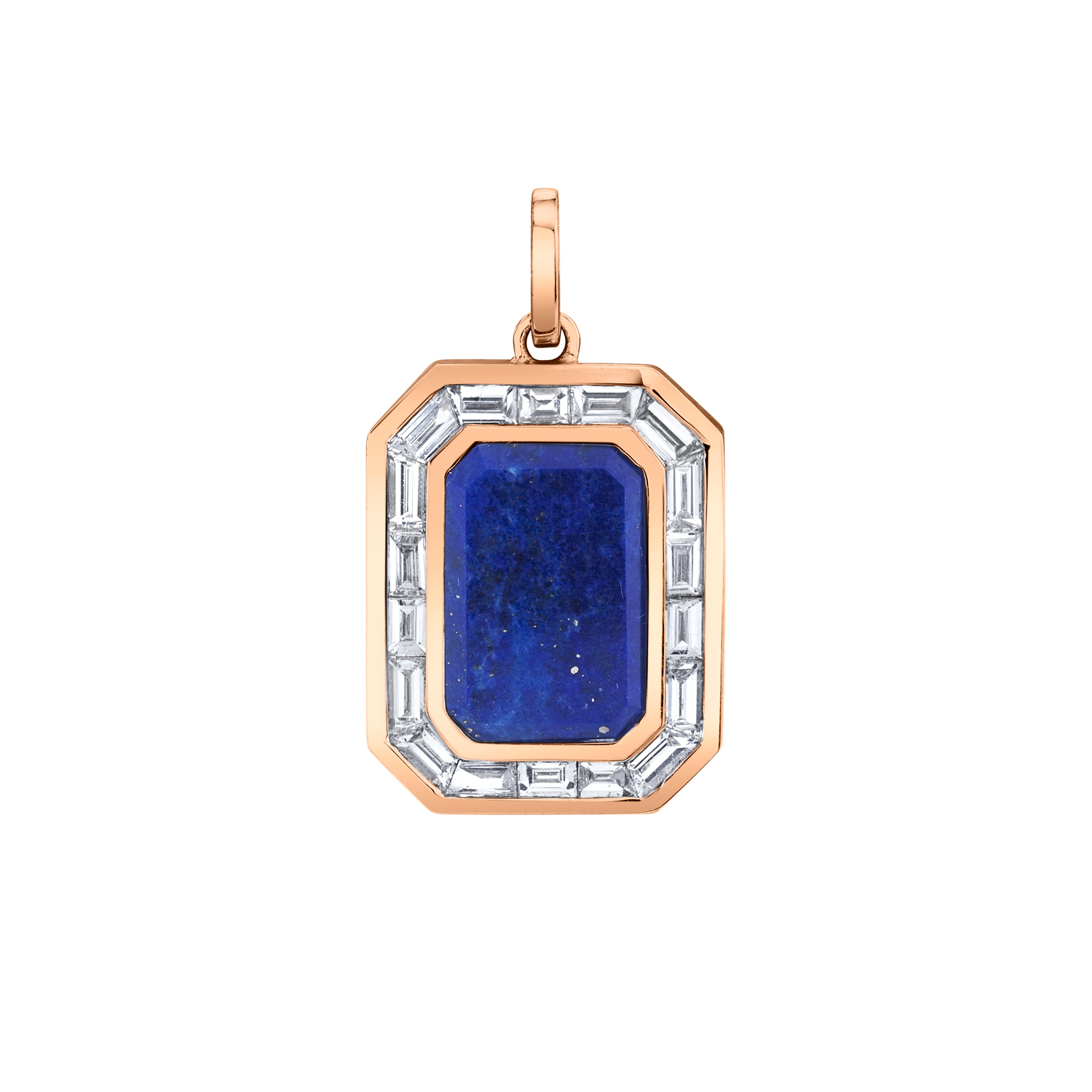 LAPIS NAMEPLATE PENDANT