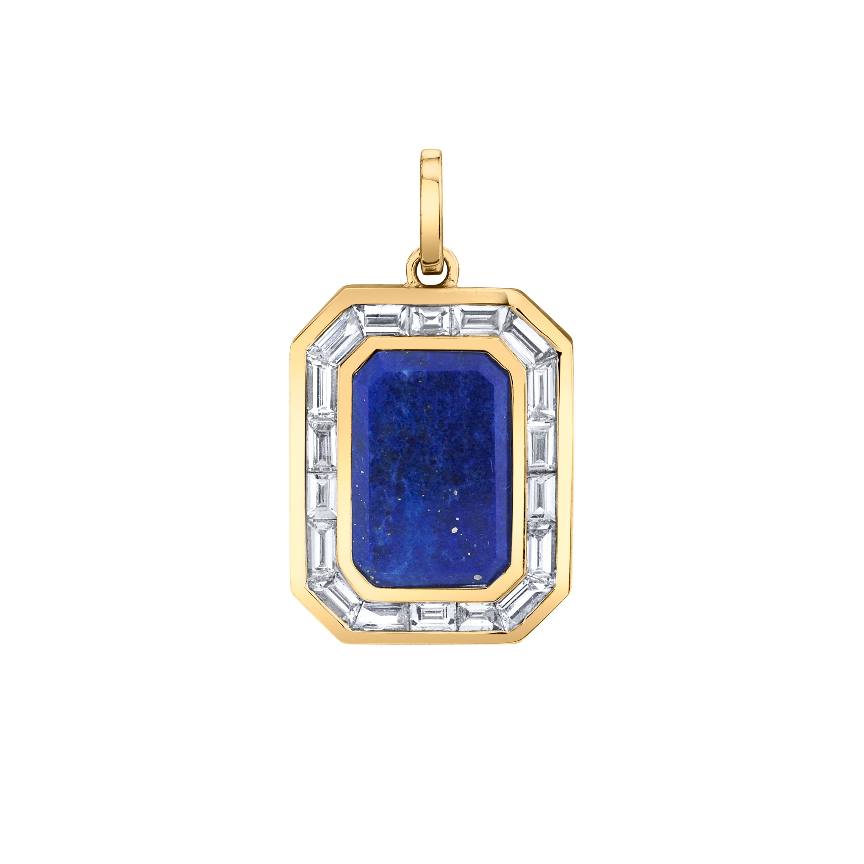 LAPIS NAMEPLATE PENDANT