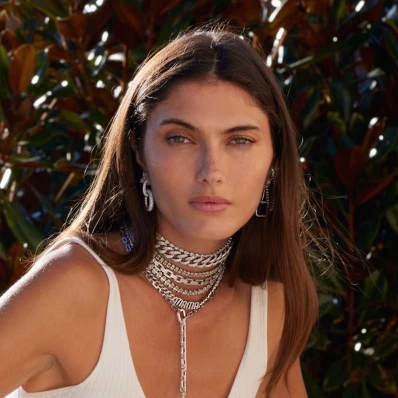 READY TO SHIP DIAMOND DOOR KNOCKER EARRINGS