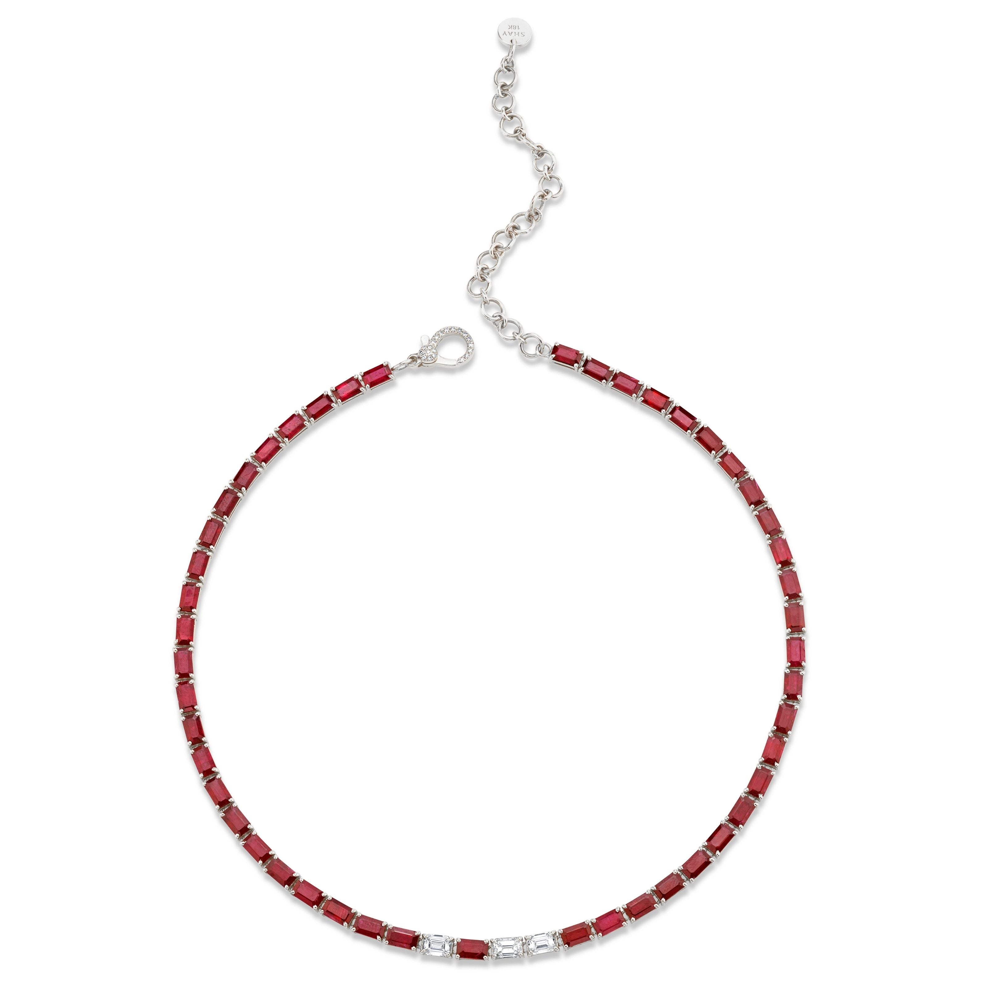 RUBY & DIAMOND TENNIS NECKLACE