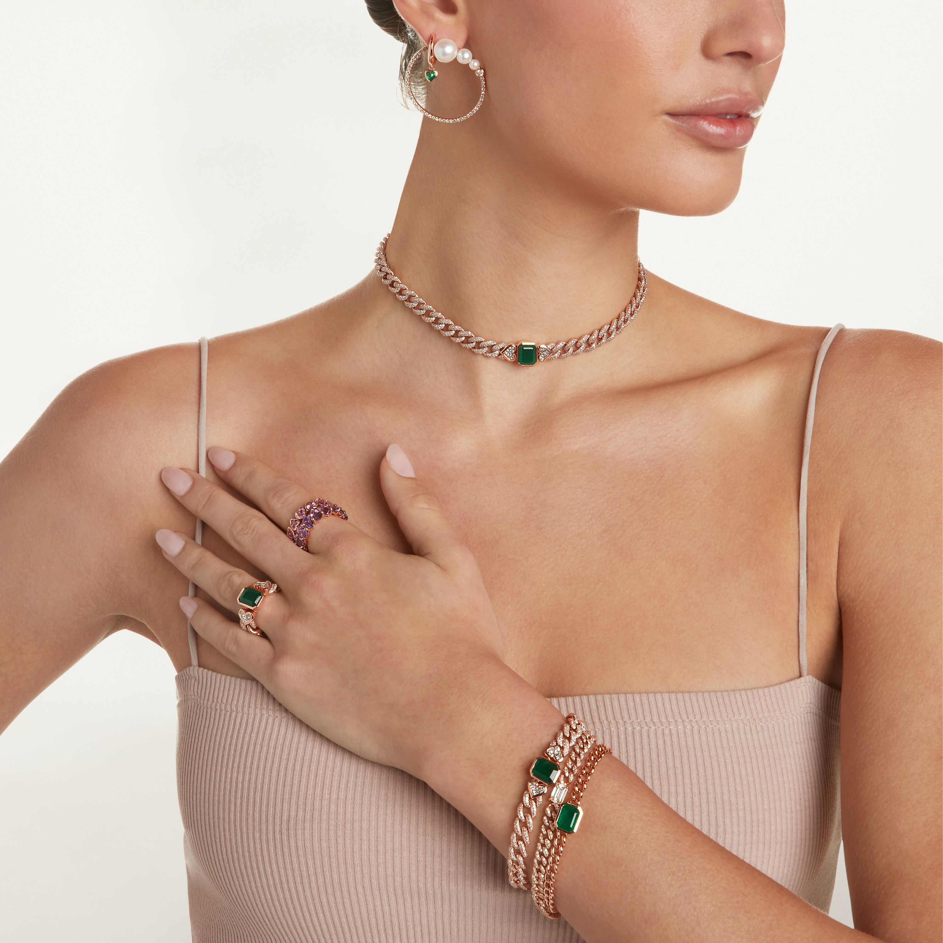 READY TO SHIP EMERALD HEART DROP HUGGIES