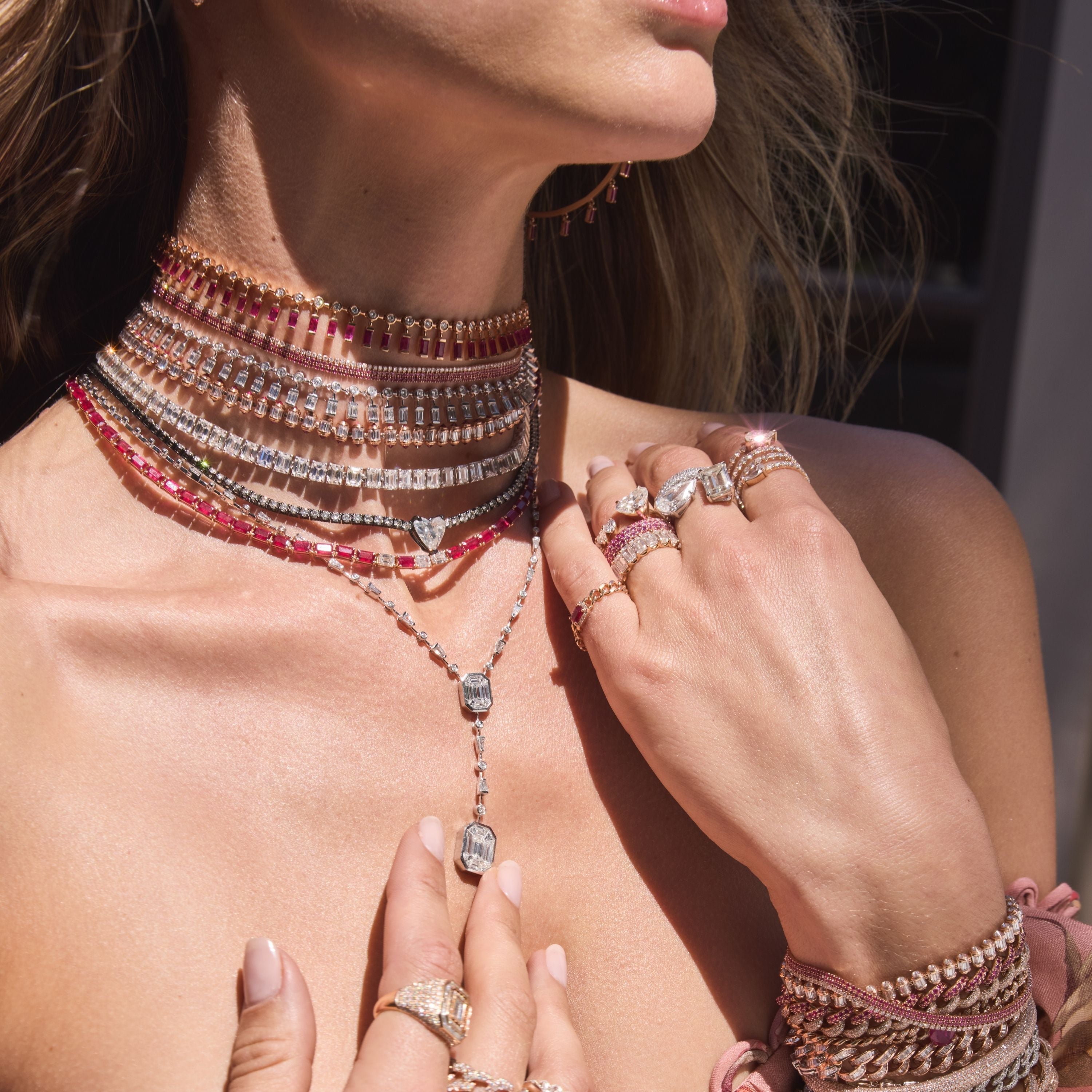 READY TO SHIP DIAMOND DOT-DASH CHOKER