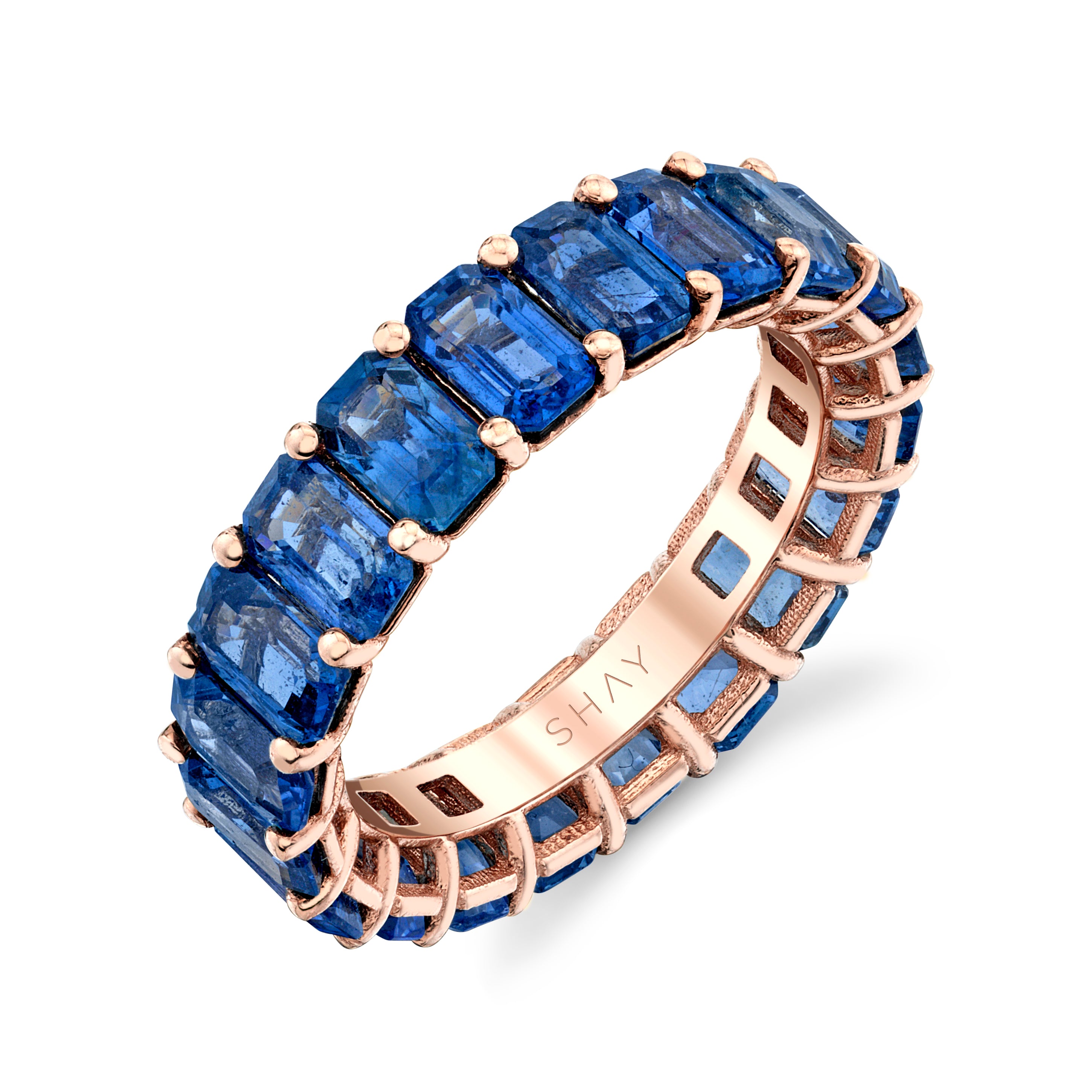 SHAY Ready to Ship Blue Sapphire Eternity Band, 8ct, 18k gold, detail view