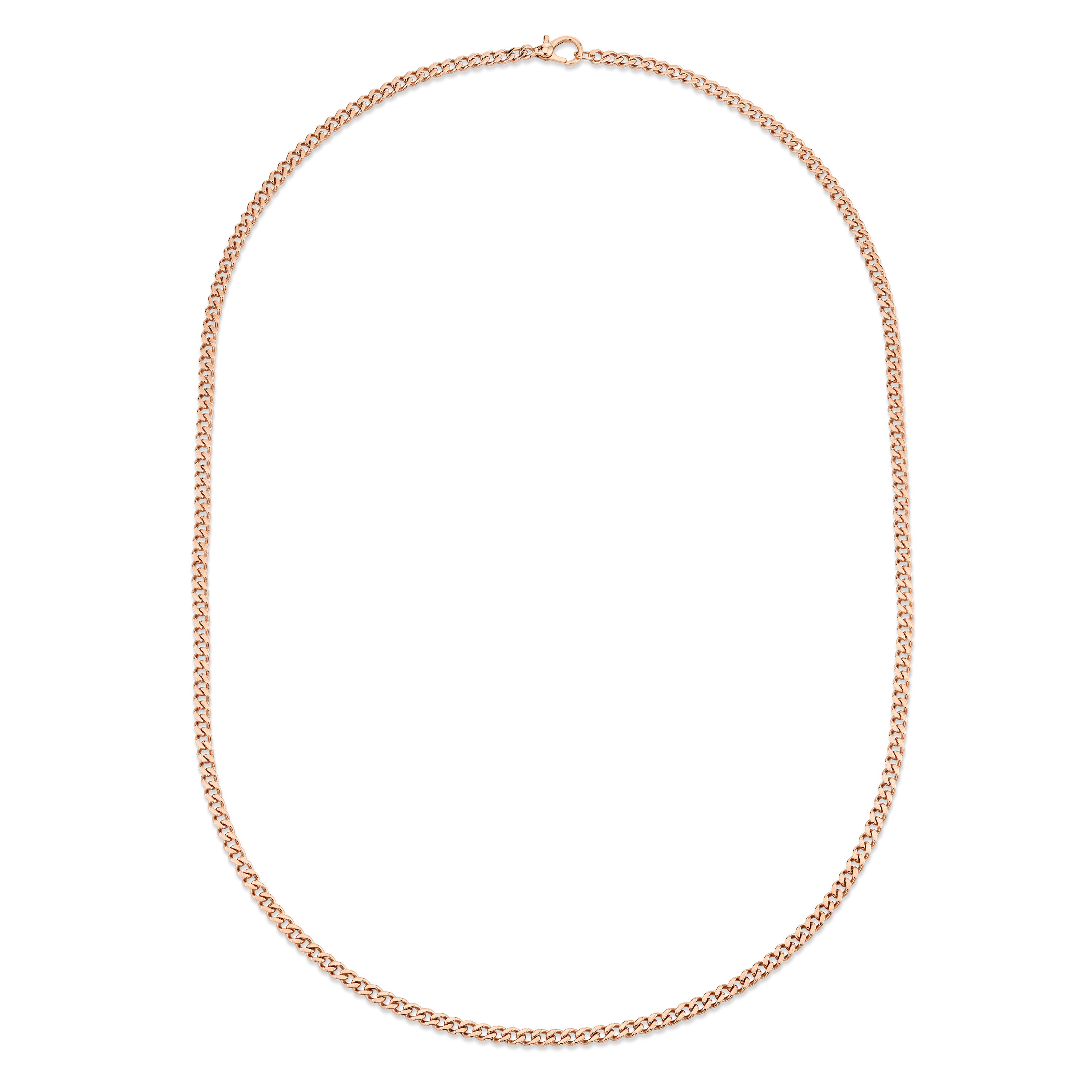 SOLID GOLD BABY FLAT LINK CHAIN