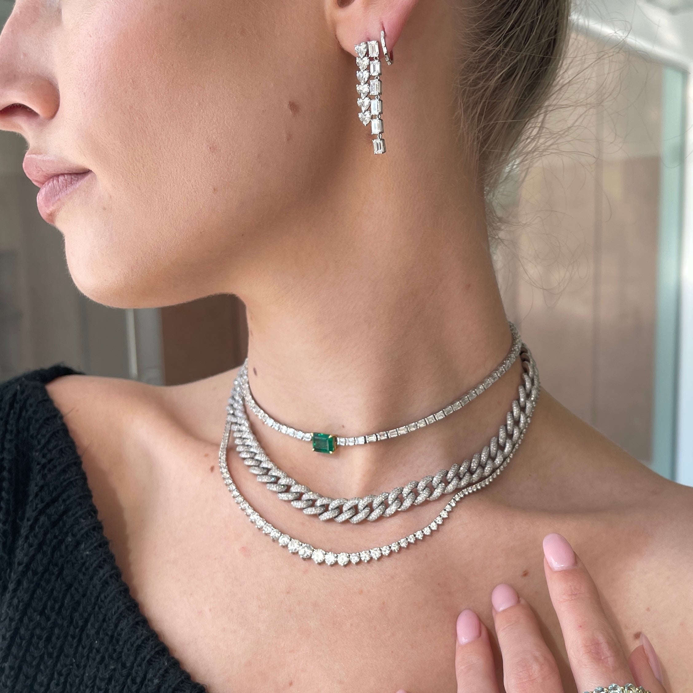 DIAMOND WATERFALL EARRINGS