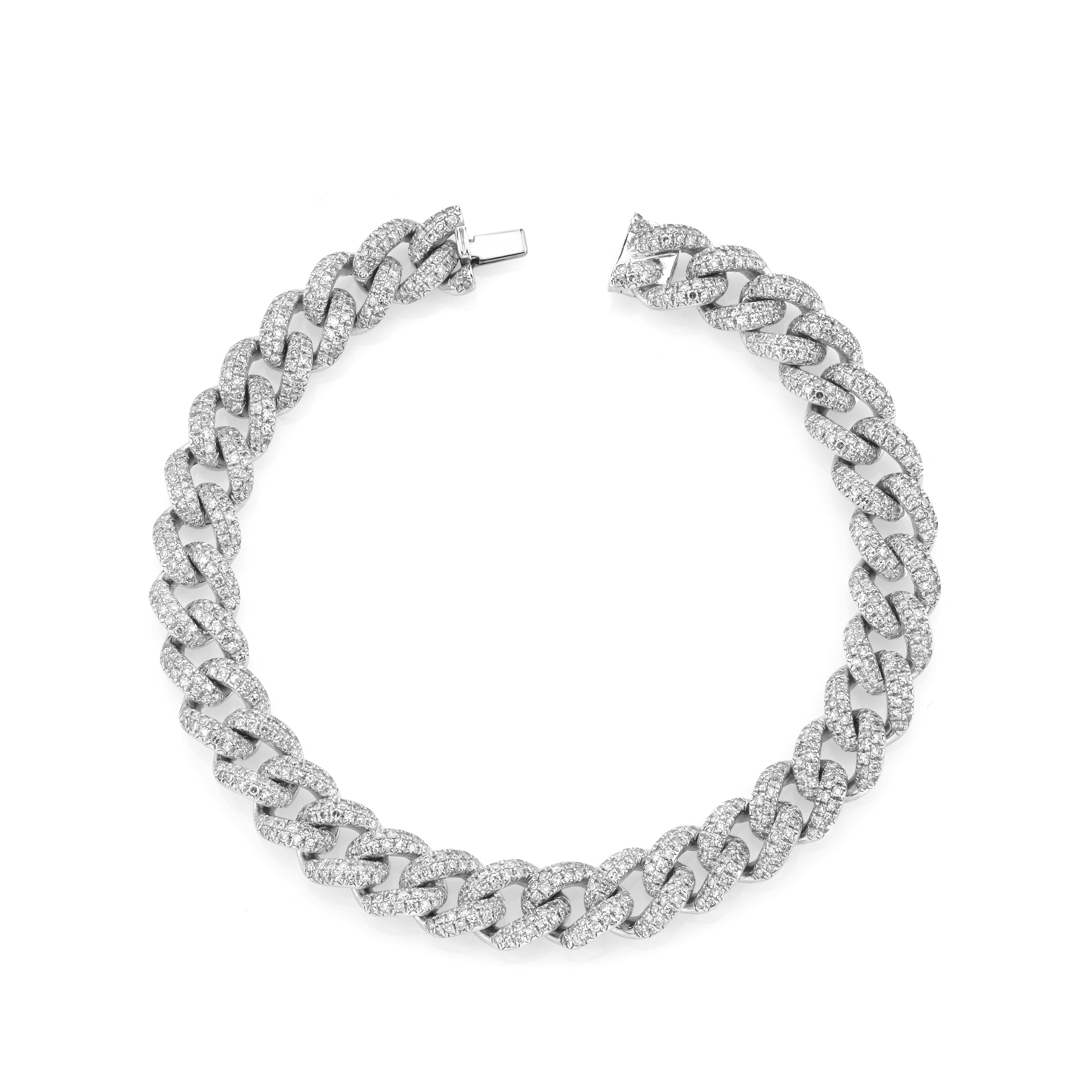 SHAY Ready to Ship Diamond Pave Medium Link Bracelet, 18k gold, primary view