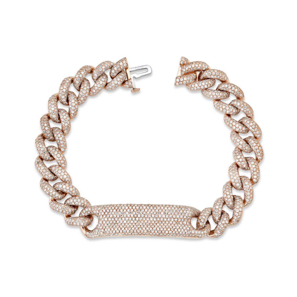 Spirit Bracelet Chain 14K Rose Gold - Pavé Diamonds by Hestia Jewels