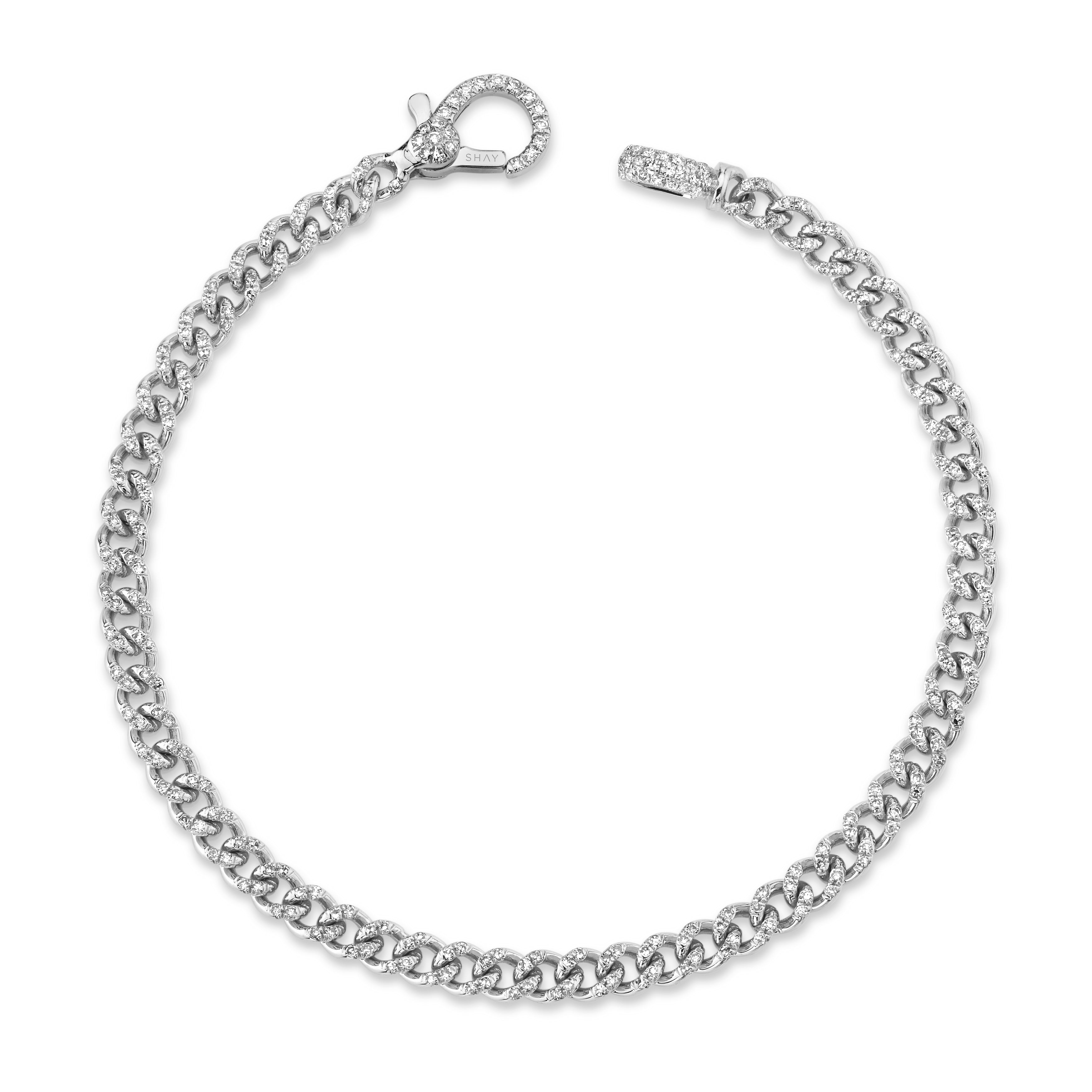 SHAY Diamond Pave Baby Link Bracelet, 1ct, 18k gold, additional view