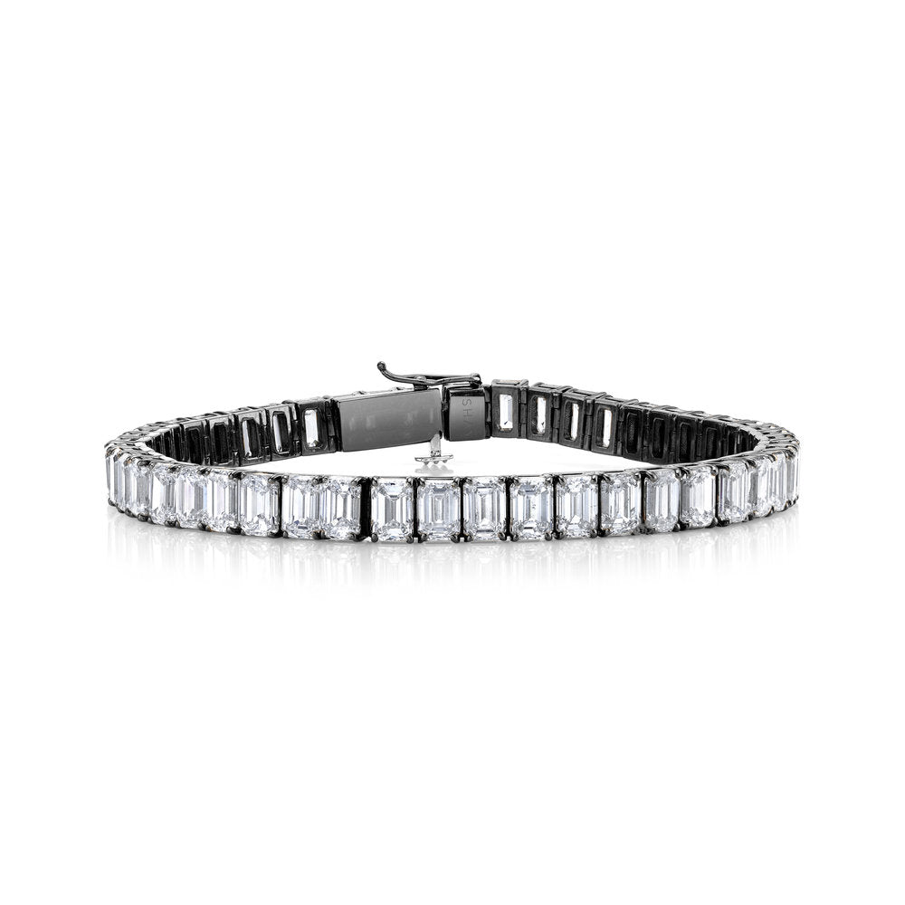 SHAY Diamond Eternity Tennis Bracelet, 28ct, 18k gold, additional view 2