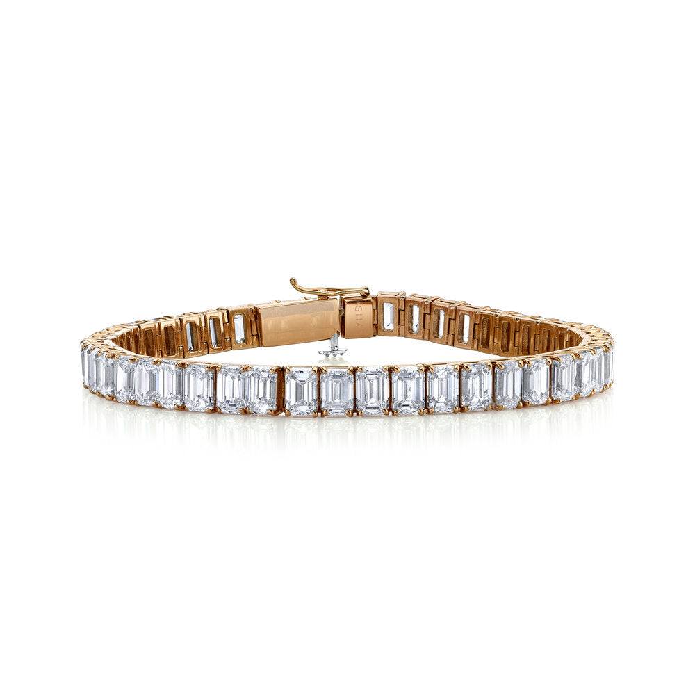 SHAY Diamond Eternity Tennis Bracelet, 28ct, 18k gold, additional view