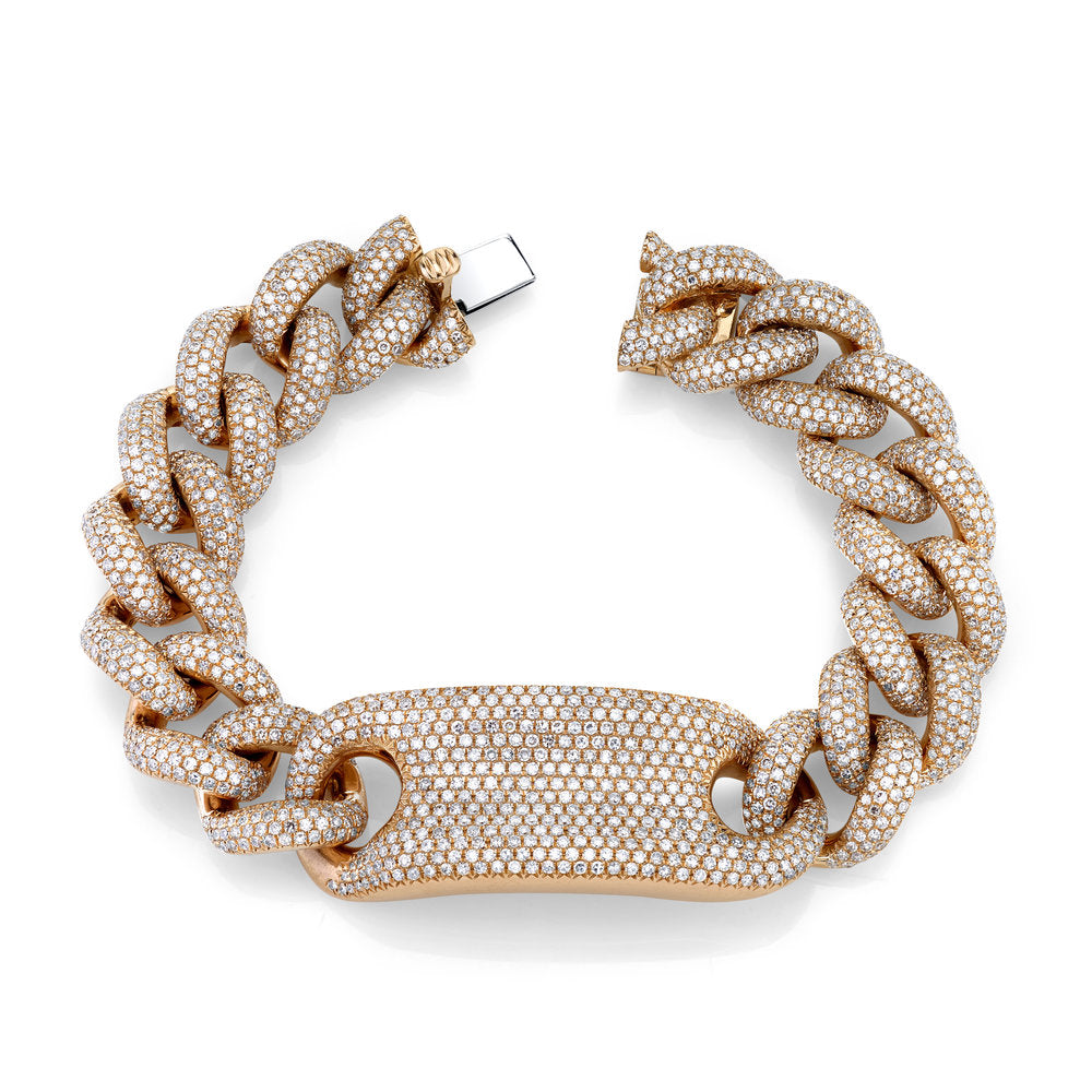 SHAY Ready to Ship Diamond Pave Id Jumbo Link Bracelet, 18k gold, primary view