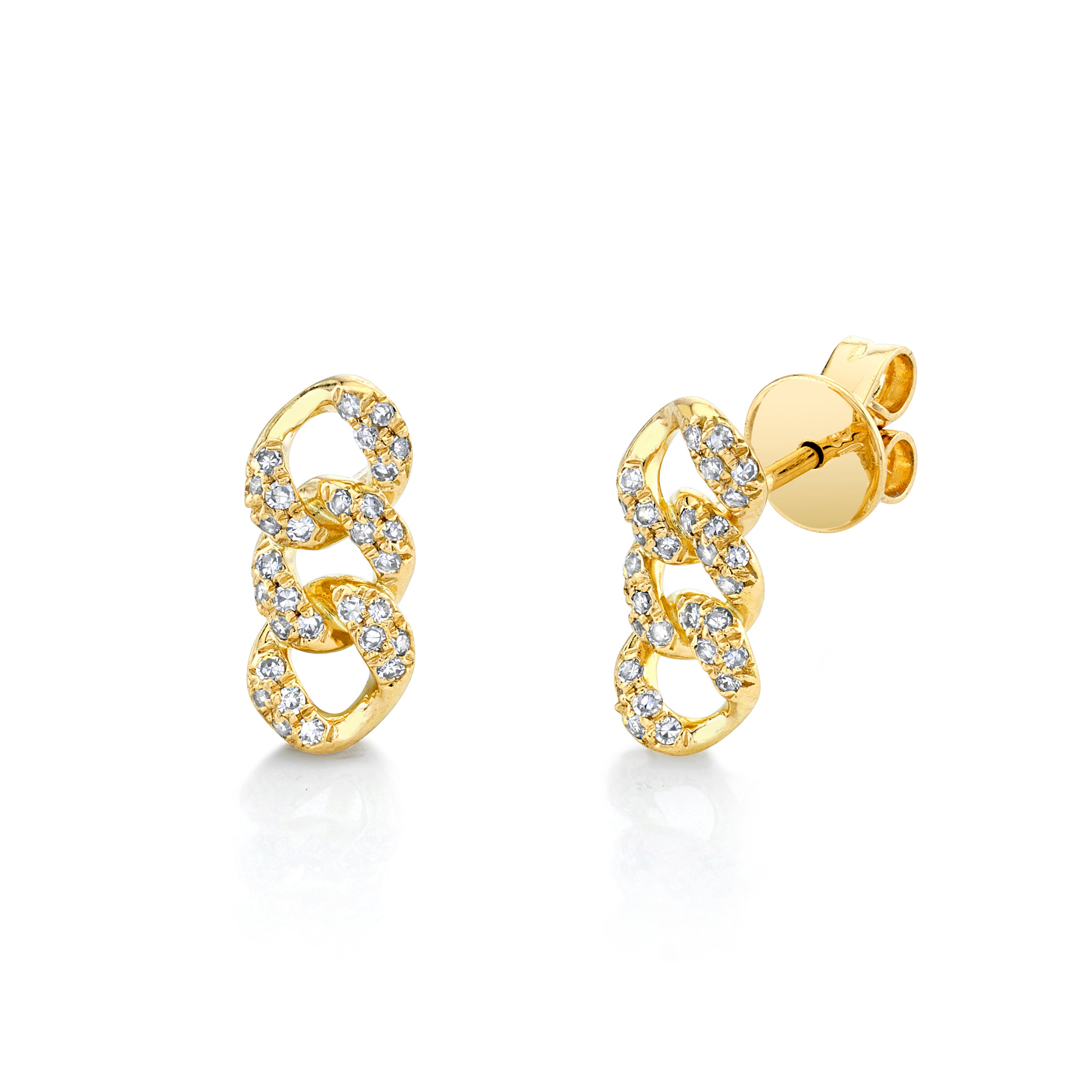 READY TO SHIP DIAMOND LINK STUDS