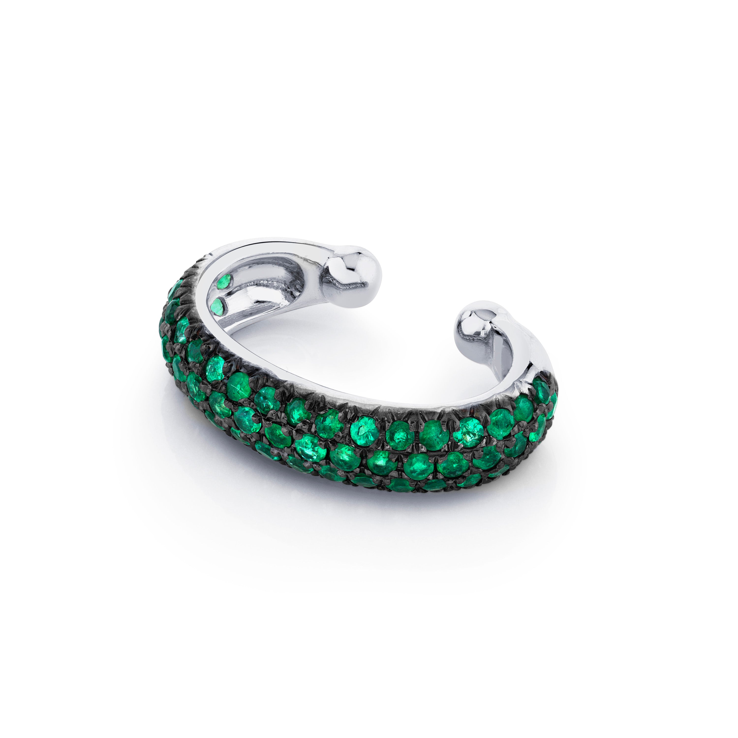 EMERALD JUMBO EAR CUFF