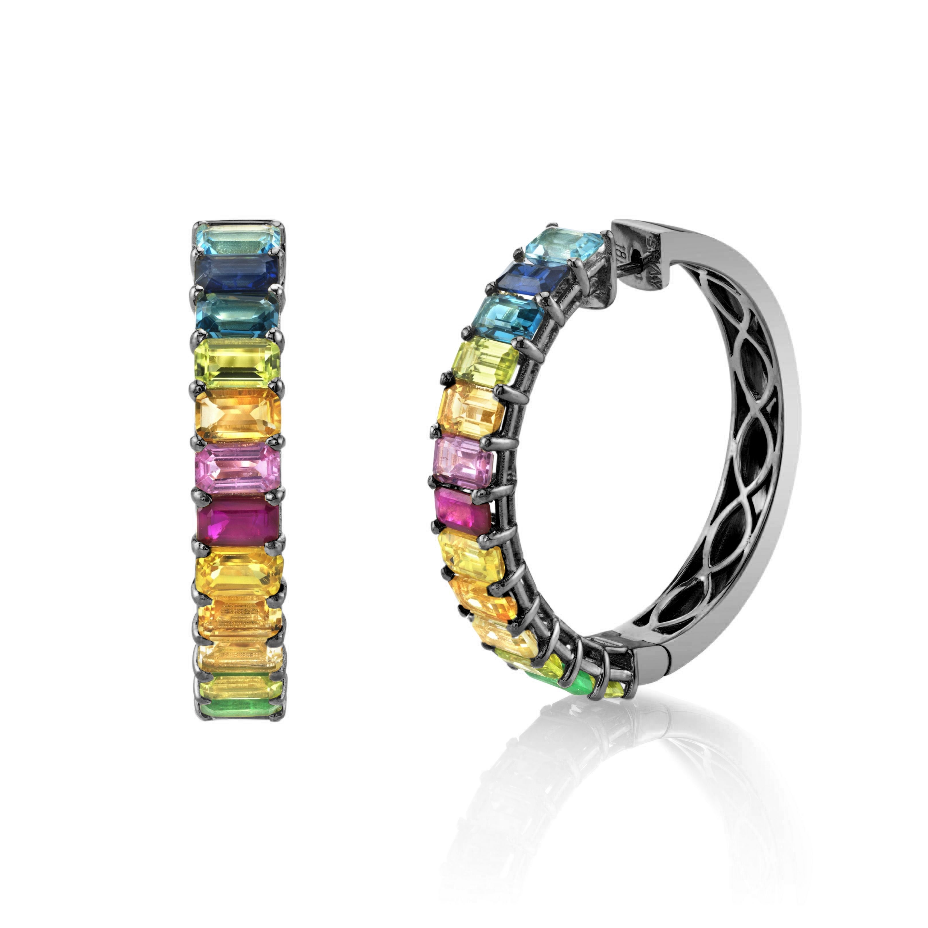 RAINBOW ETERNITY HOOPS