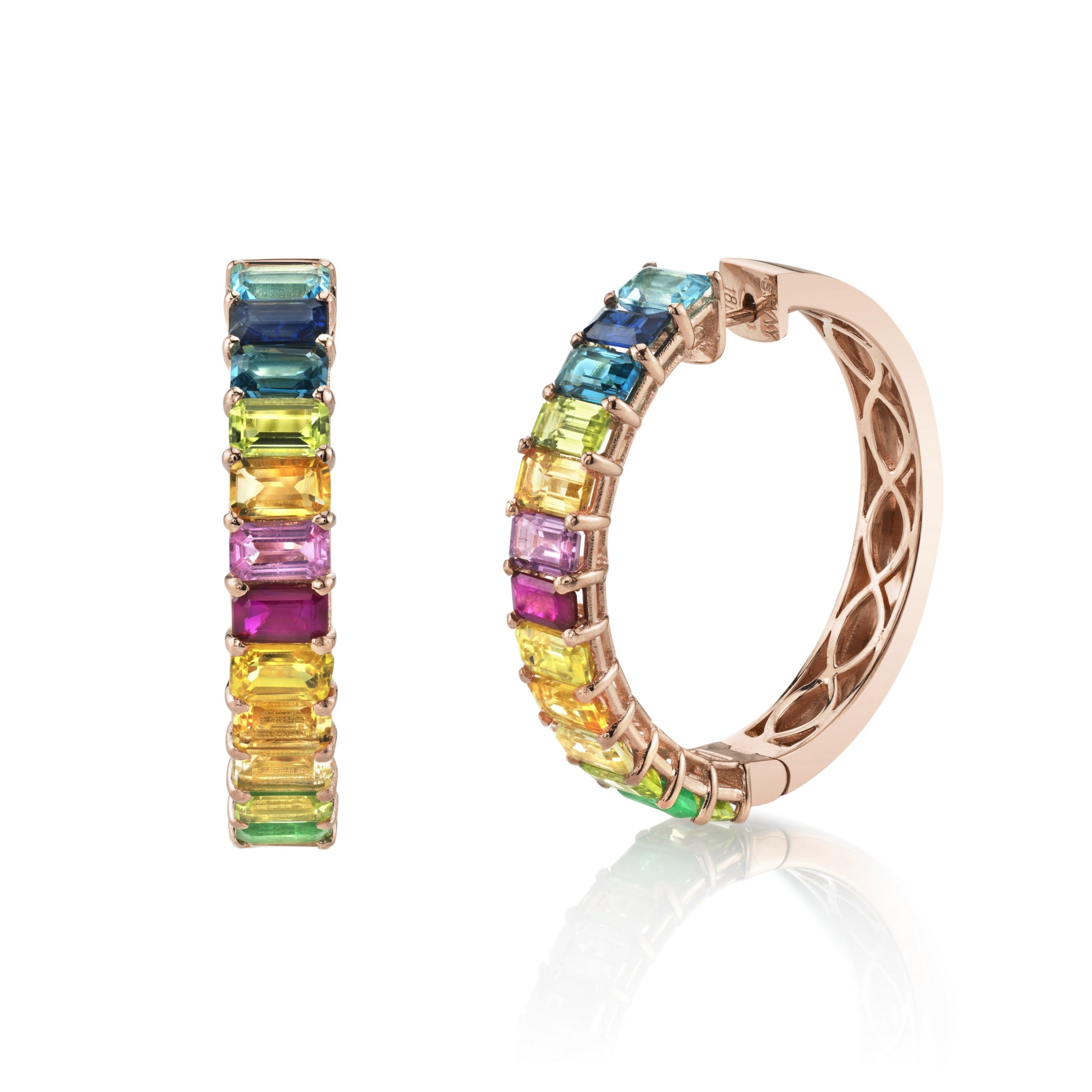 RAINBOW ETERNITY HOOPS