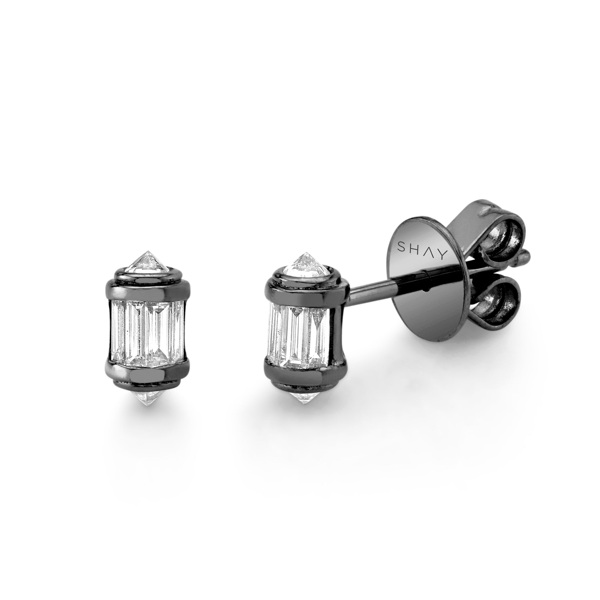 SHAY Diamond Ripple Studs, 0.68ct, 18k gold, additional view