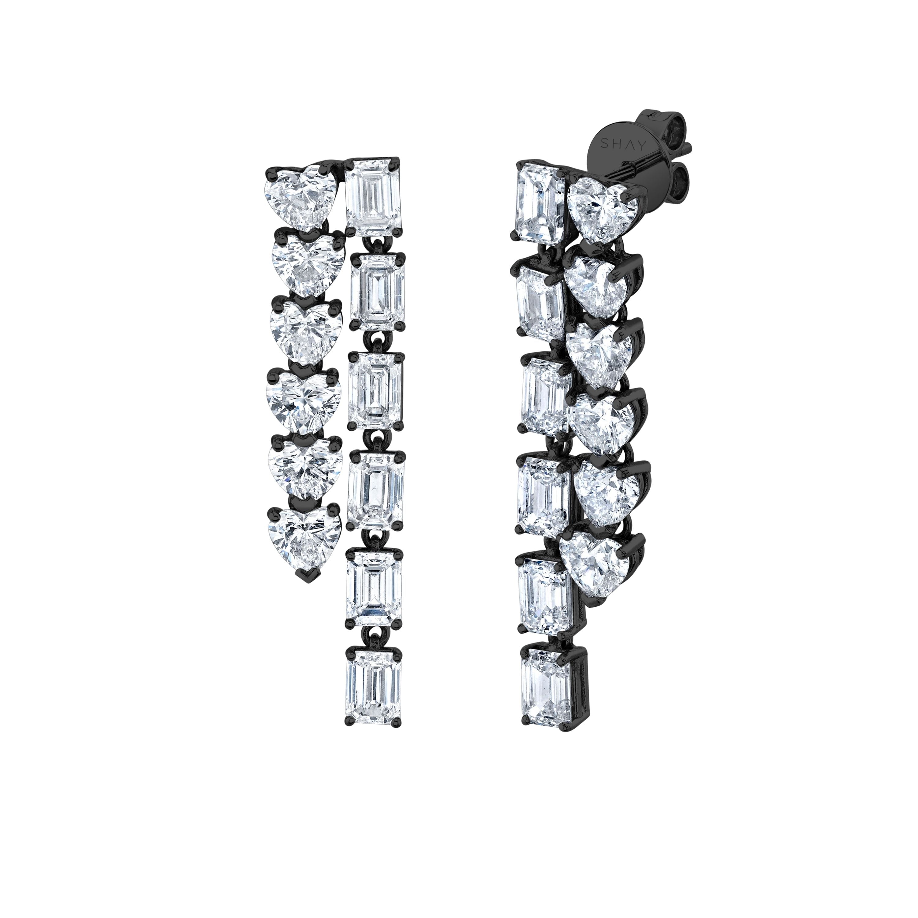 SHAY Diamond Waterfall Earrings, 7.09ct, 18k gold, additional view 2