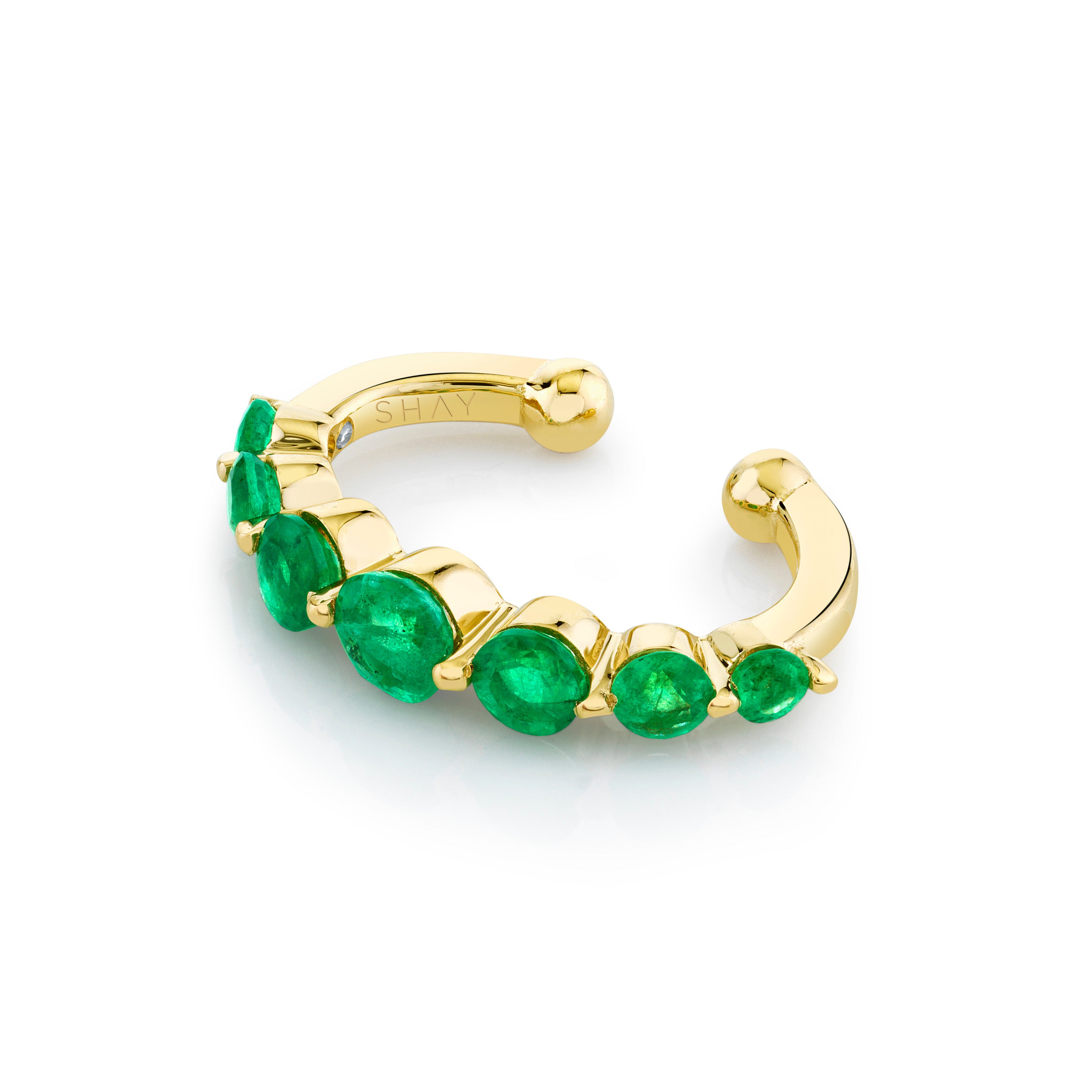 READY TO SHIP EMERALD GRADUAL EAR CUFF