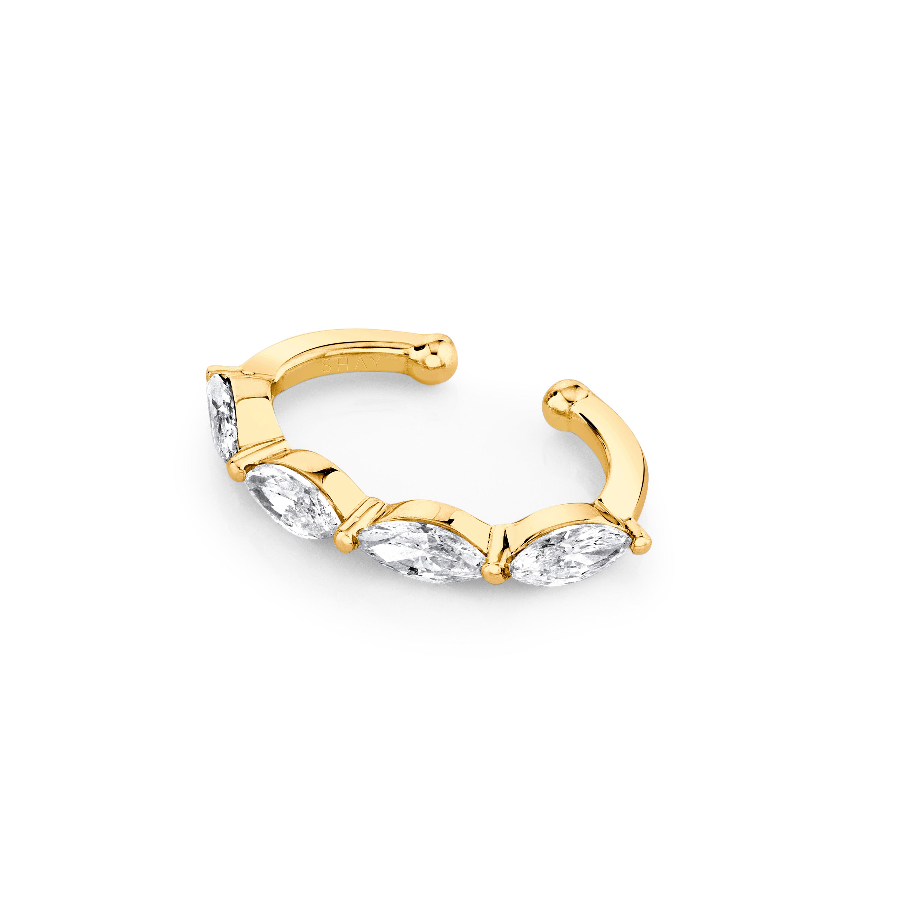 DIAMOND EAST WEST EAR CUFF
