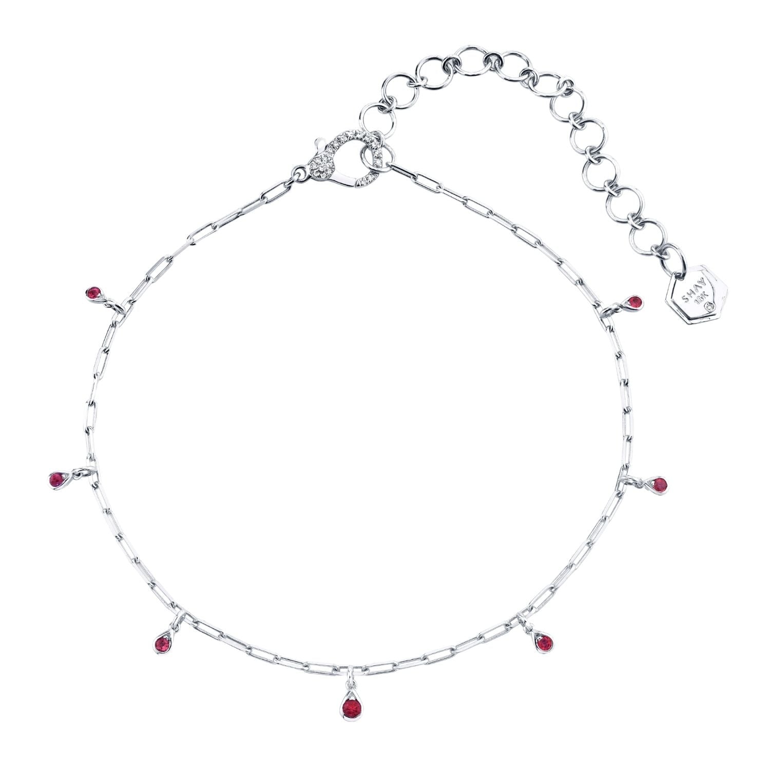 MINI ME RUBY DANGLE DROP NECKLACE