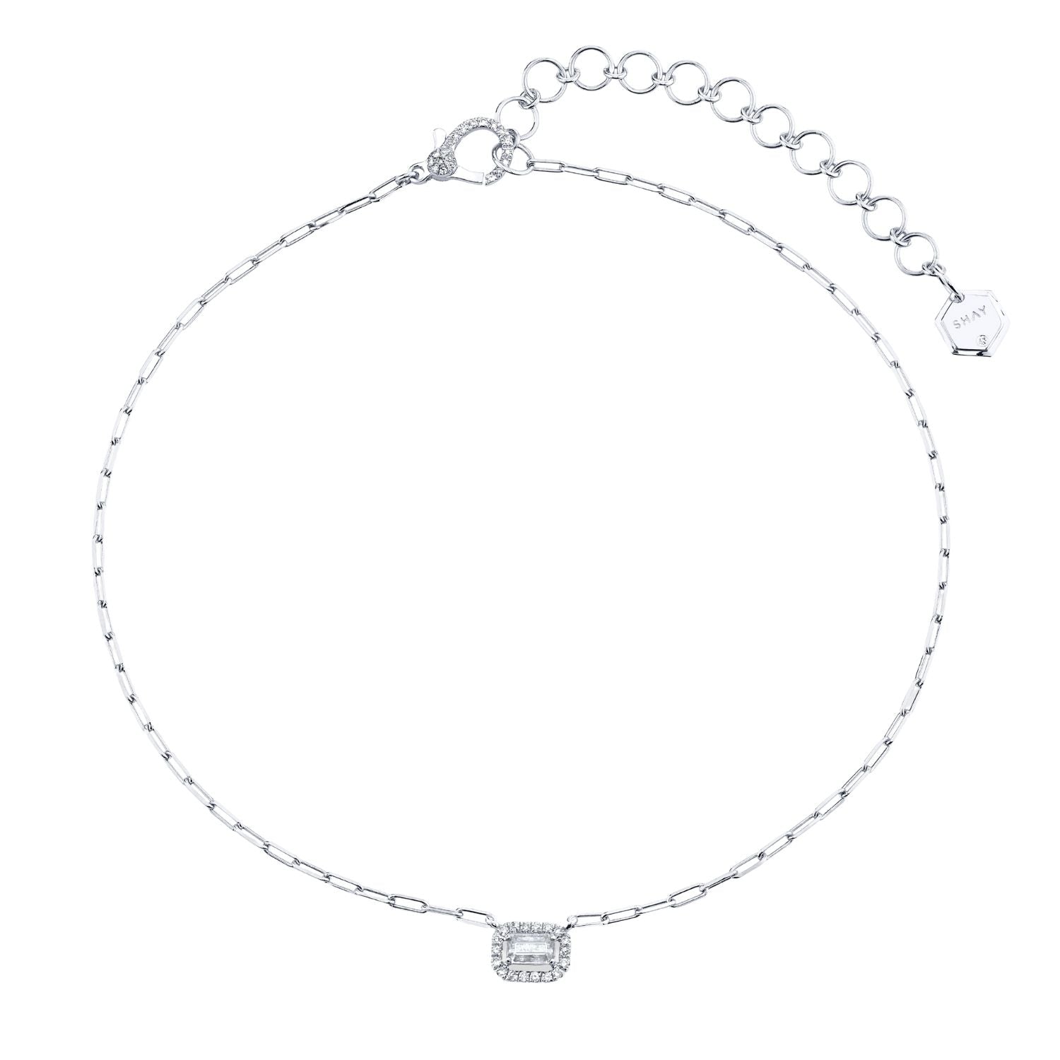 MINI ME DIAMOND HALO DROP NECKLACE