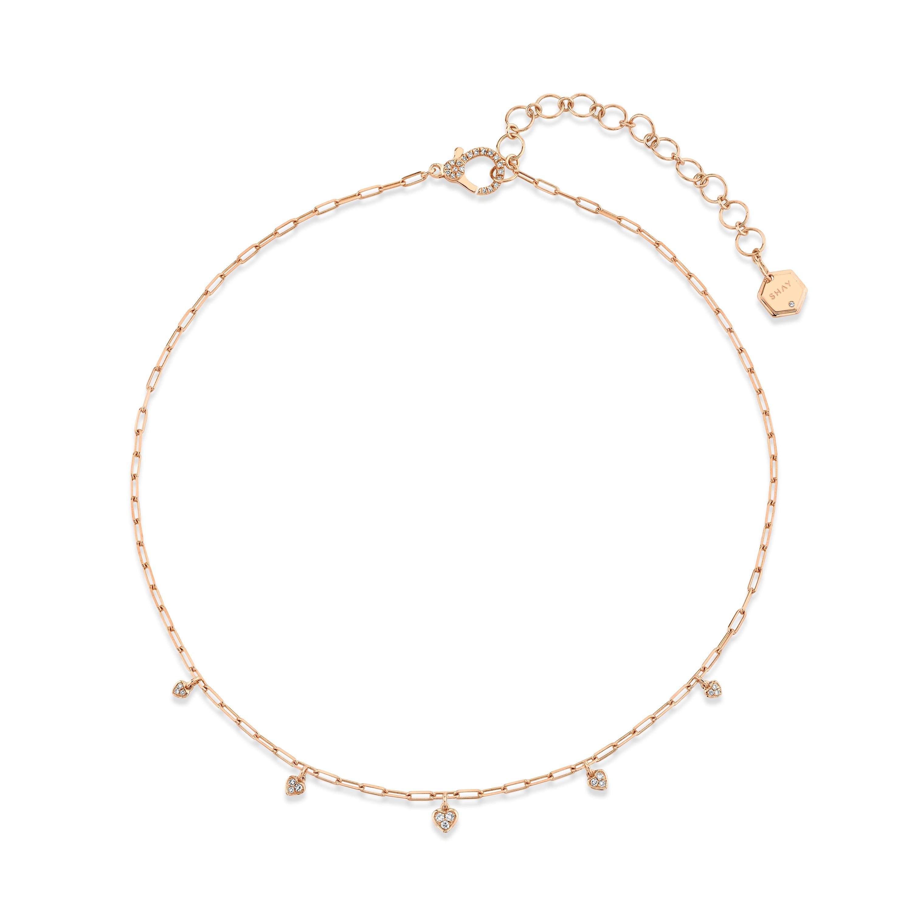 READY TO SHIP MINI ME DIAMOND PAVE DANGLE DROP HEART