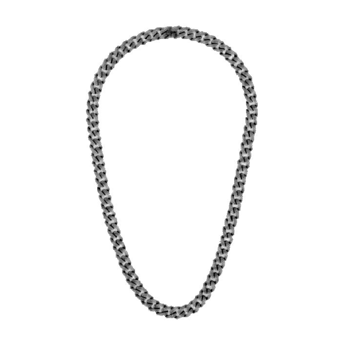 MEN'S DIAMOND PAVE FLAT LINK NECKLACE