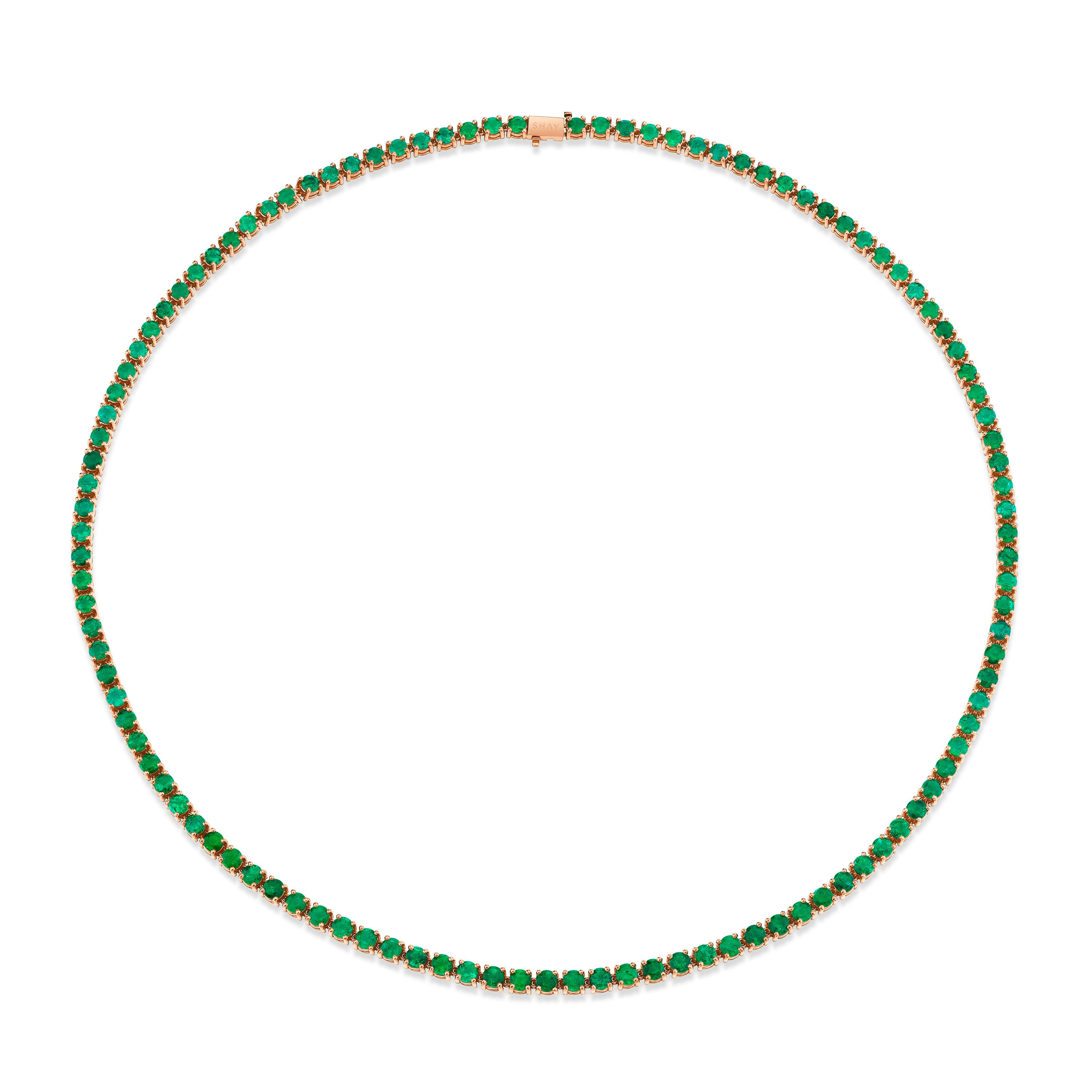 MEN'S EMERALD TENNIS NECKLACE