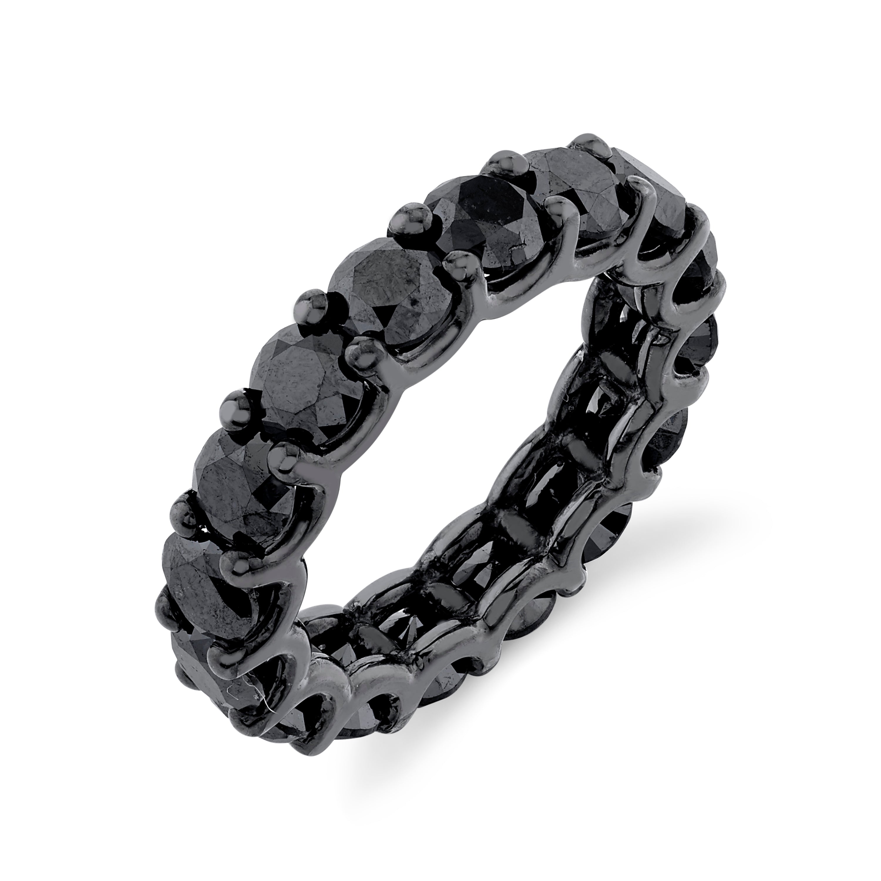 READY TO SHIP BLACK DIAMOND ETERNITY BAND