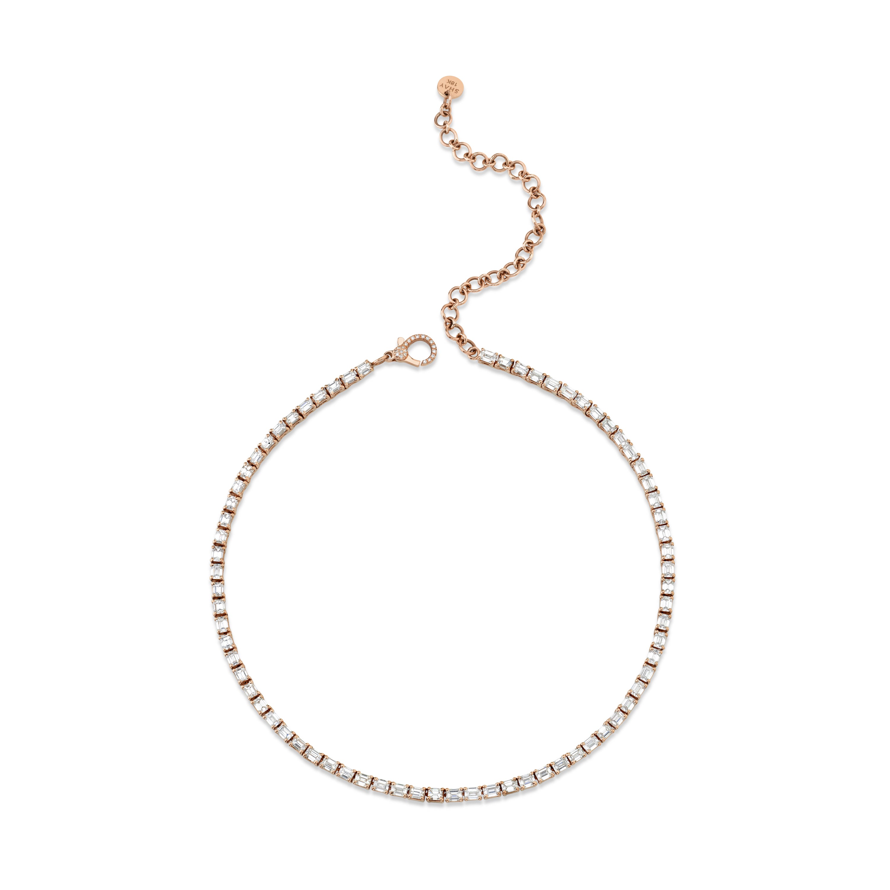 DIAMOND EAST WEST TENNIS NECKLACE