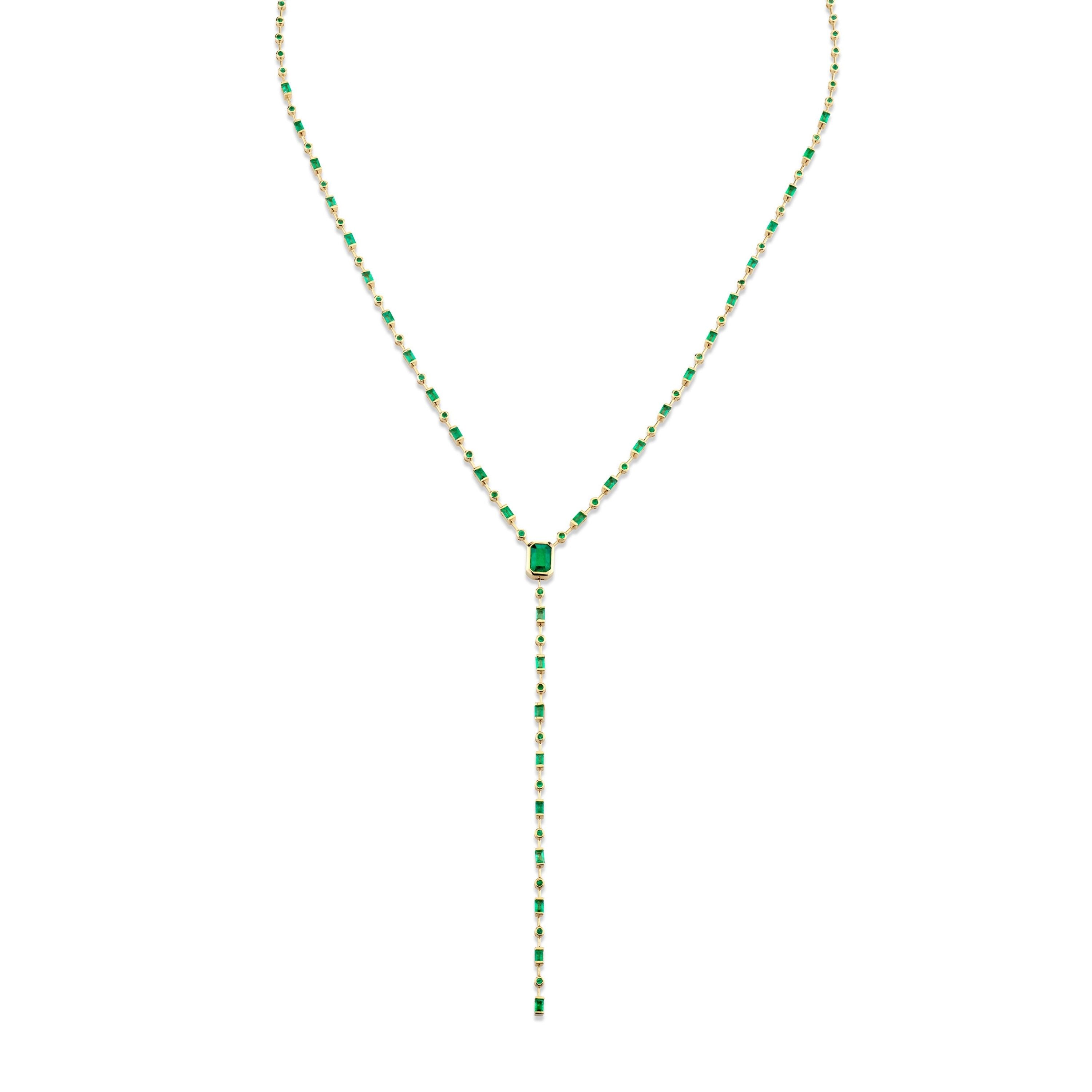 MIXED EMERALD Y NECKLACE