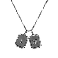 TWIN INITIAL MINI NAMEPLATE NECKLACE