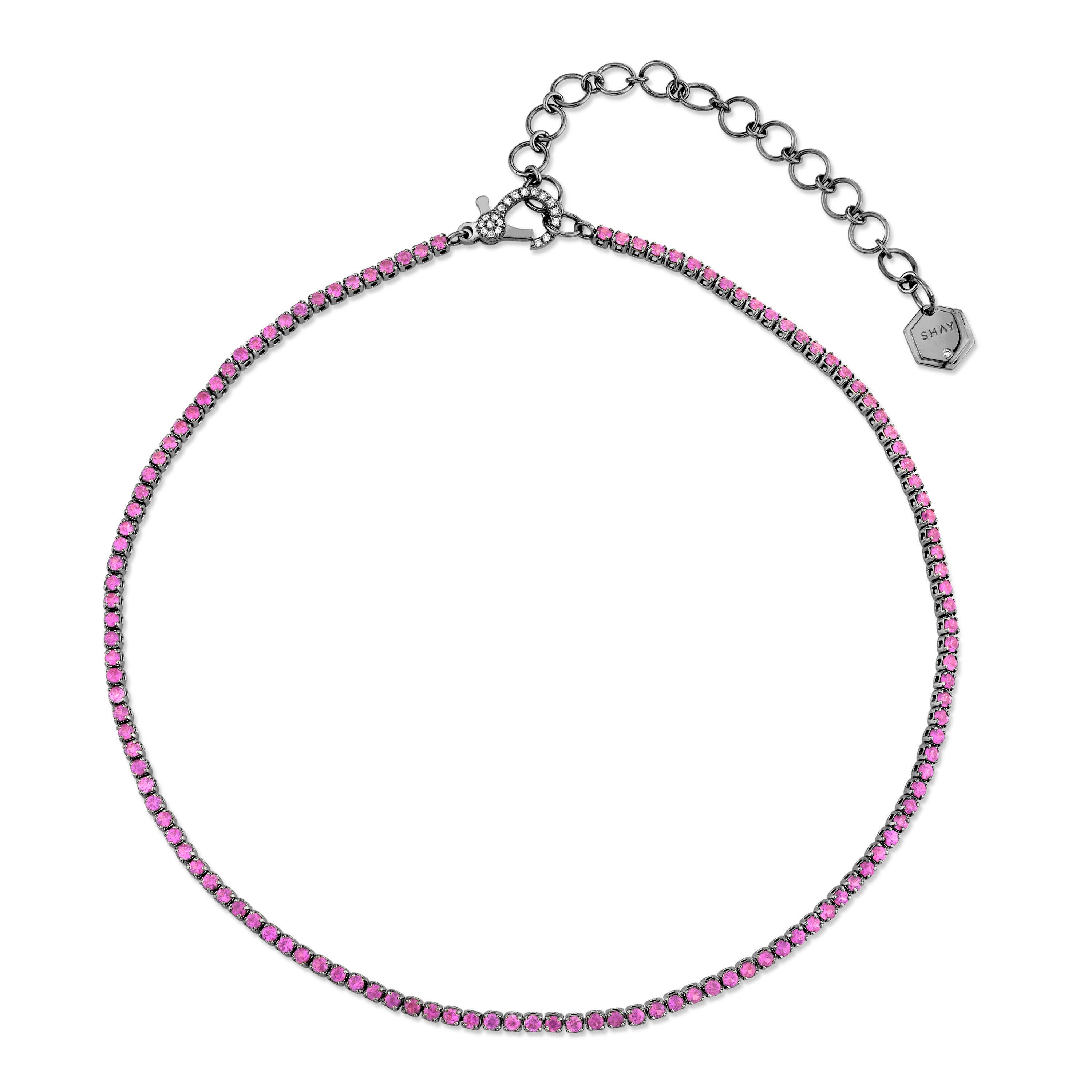 PINK SAPPHIRE THREAD CHOKER