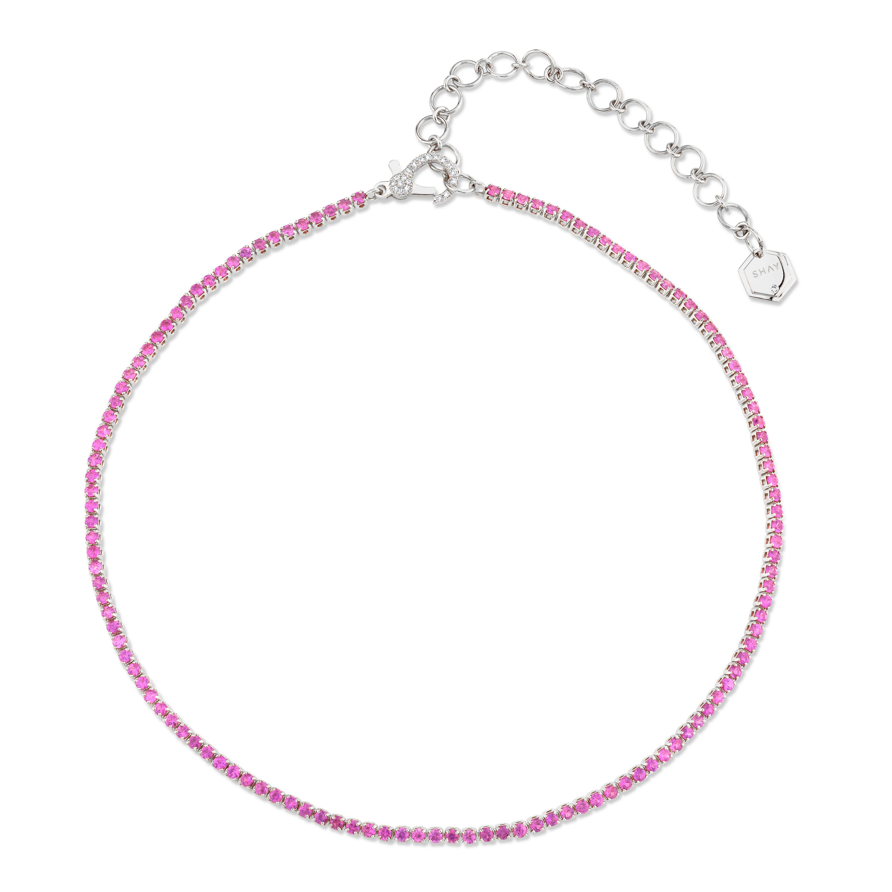 PINK SAPPHIRE THREAD CHOKER