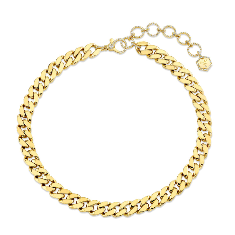 READY TO SHIP SOLID GOLD FLAT ESSENTIAL LINK NECKLACE