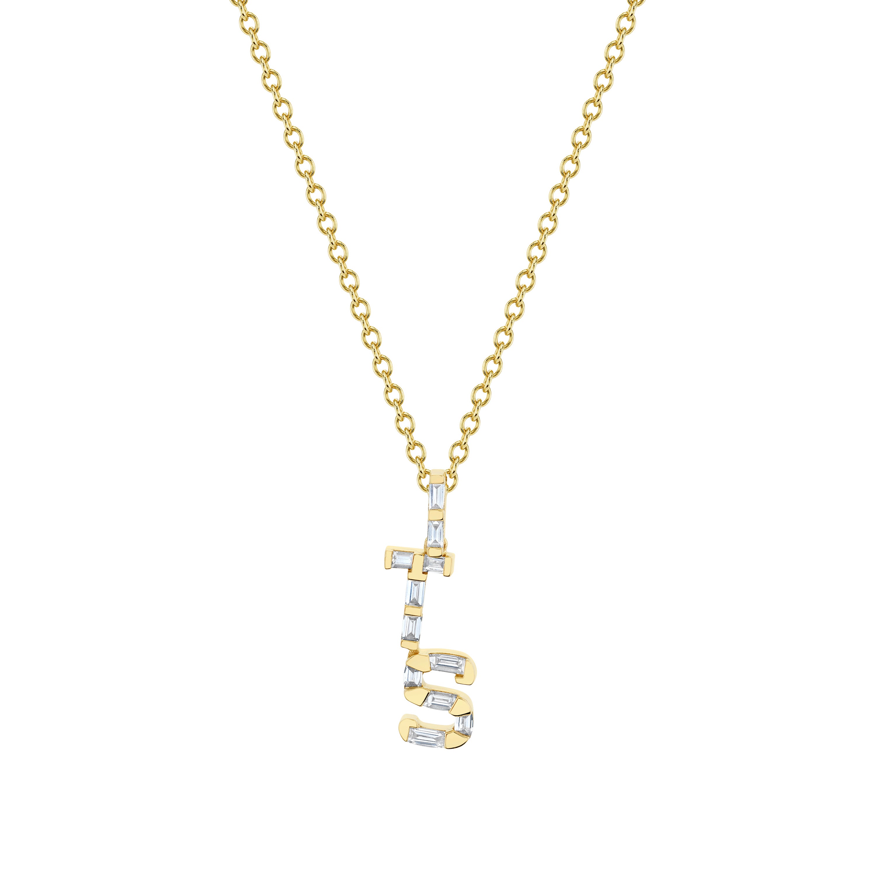DIAMOND PERSONALIZED INITIAL NECKLACE