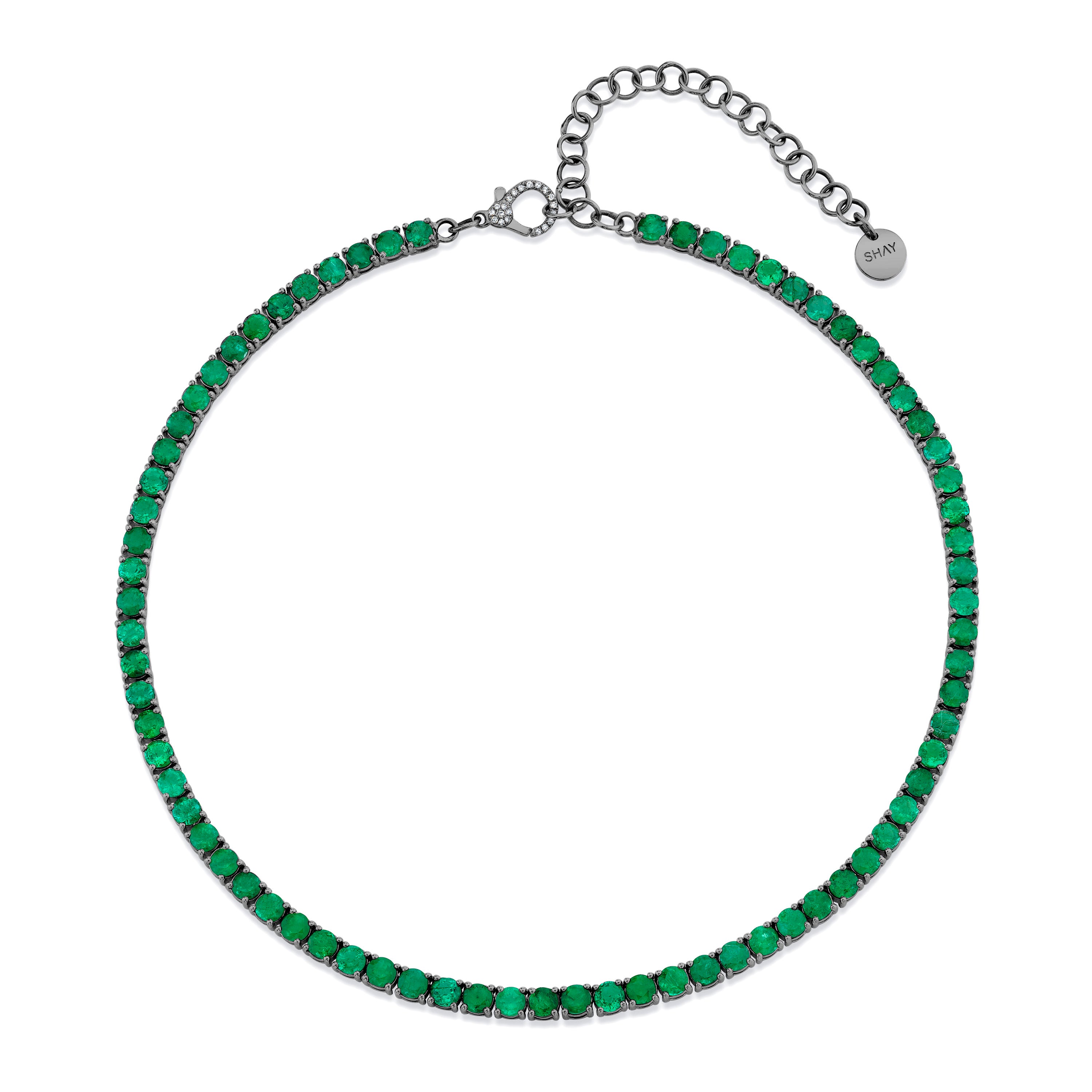 EMERALD TENNIS NECKLACE