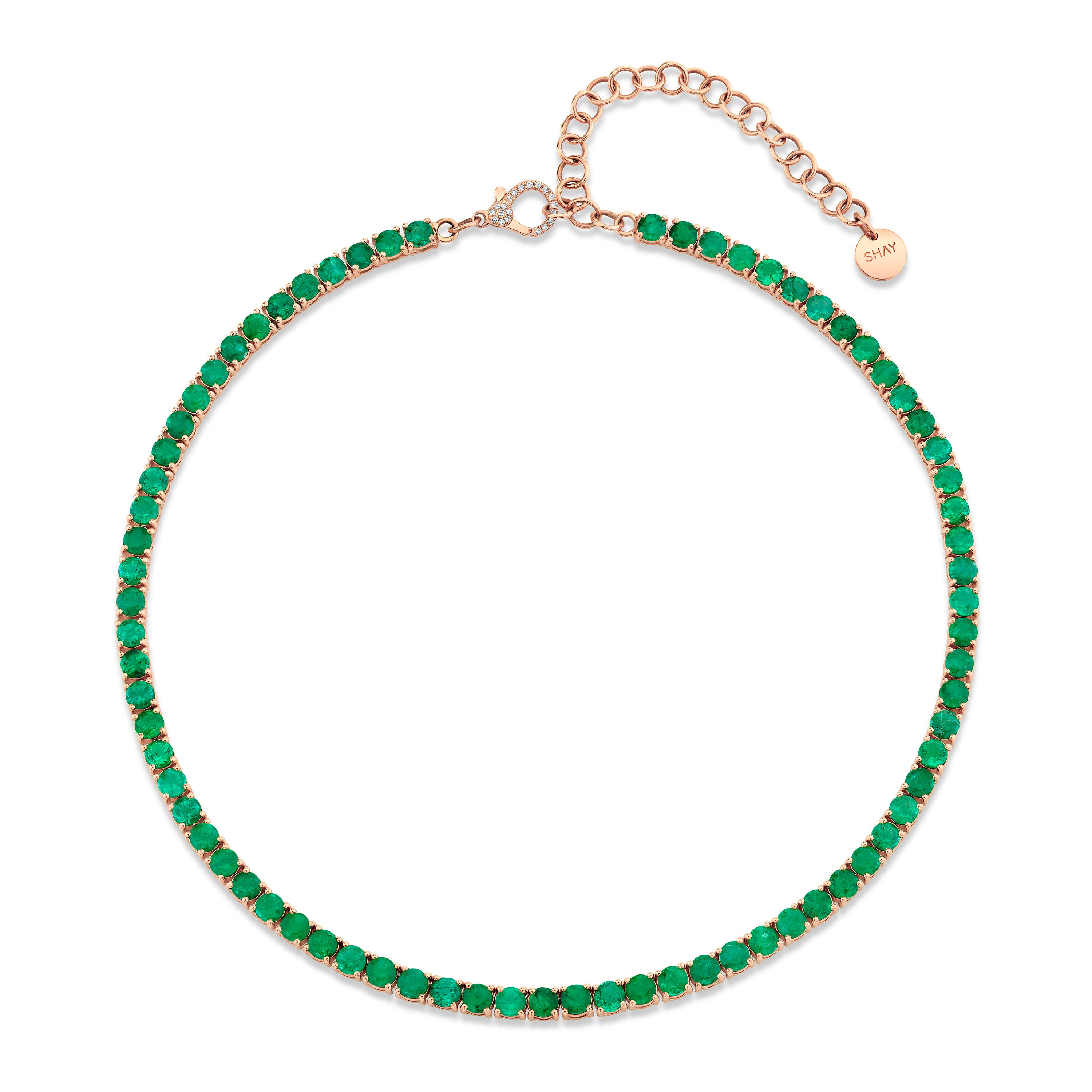 EMERALD TENNIS NECKLACE