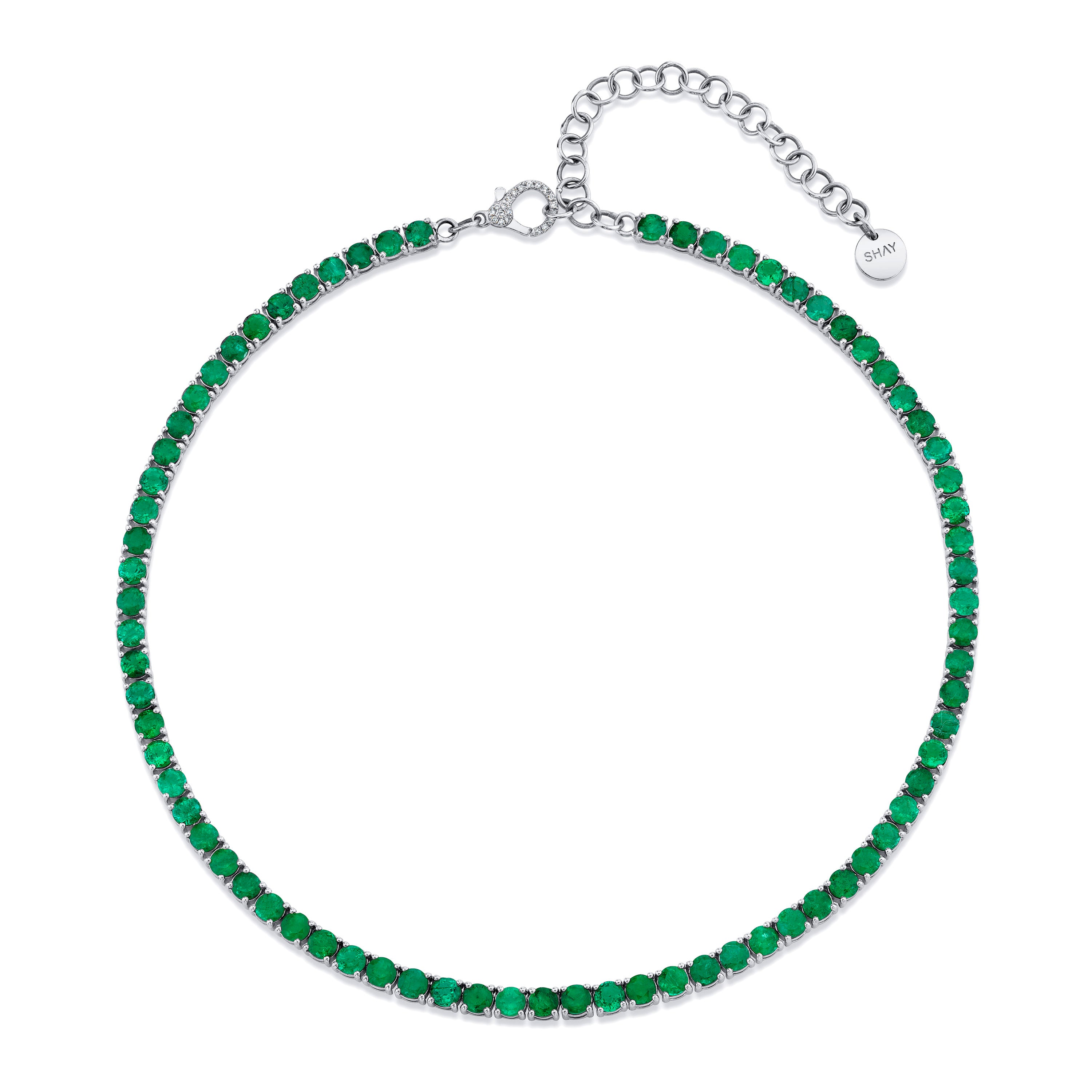 EMERALD TENNIS NECKLACE