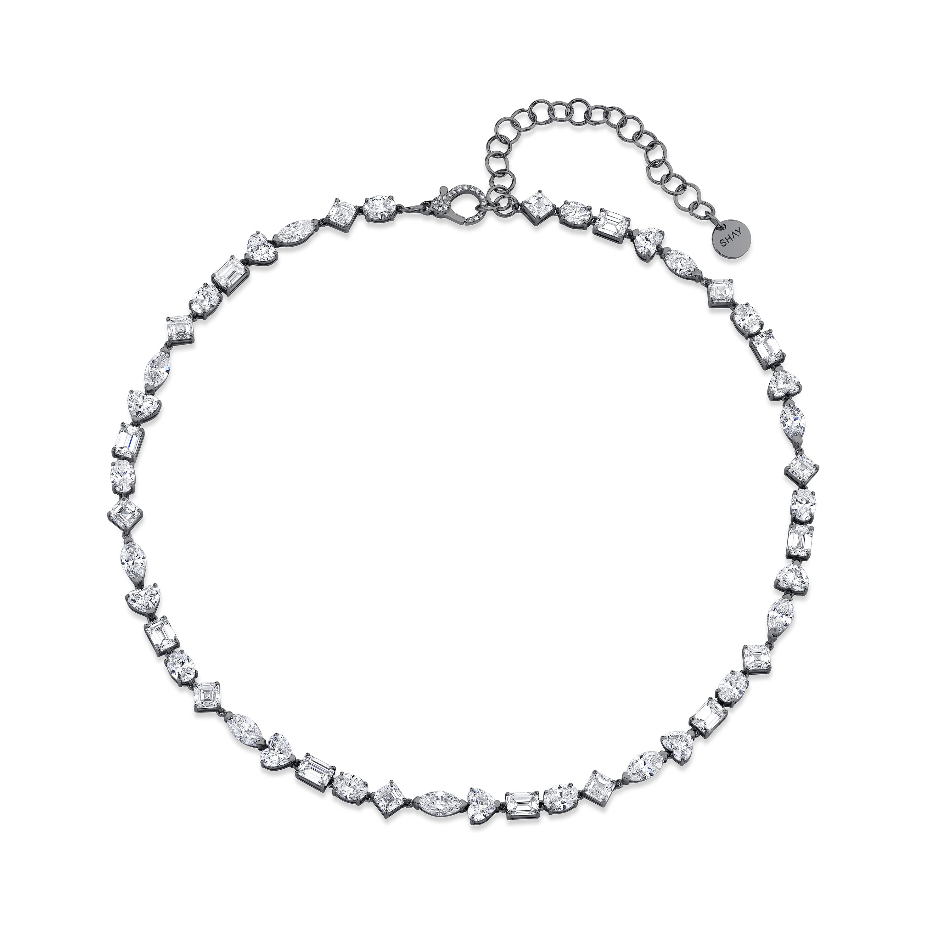 MIXED DIAMOND TENNIS NECKLACE GRAND
