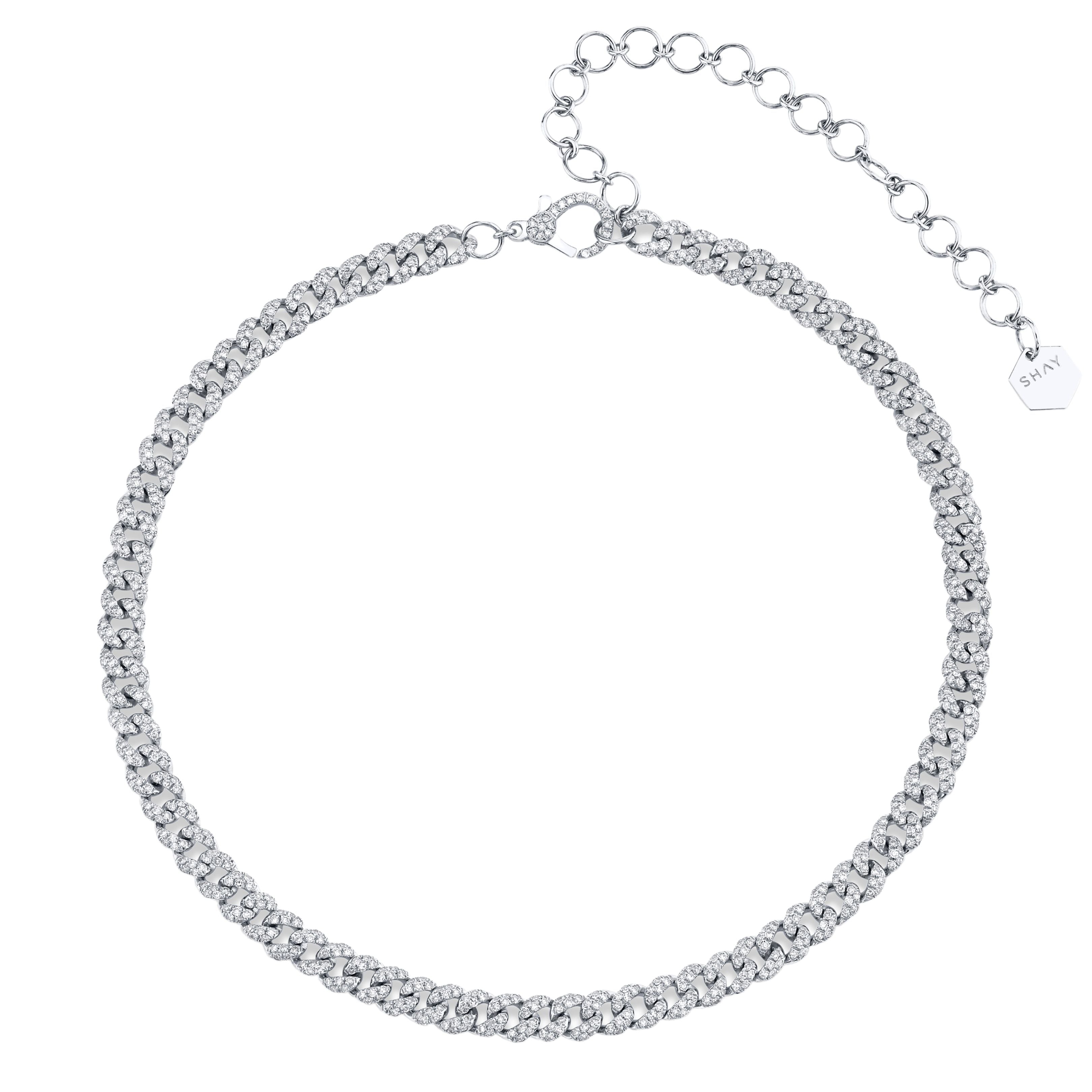 READY TO SHIP DIAMOND PAVE MINI LINK NECKLACE