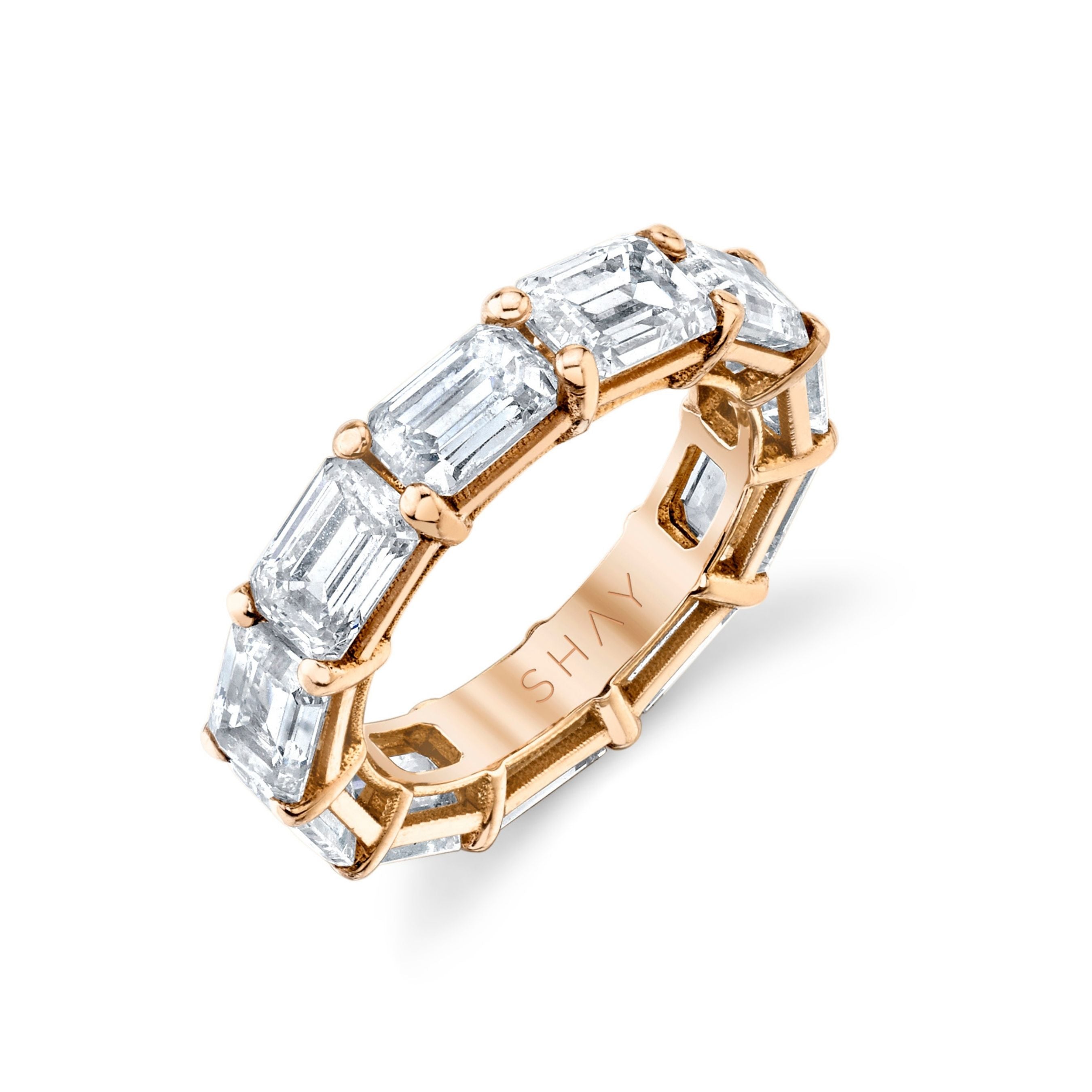 SHAY Diamond East West Pinky Band, 5ct, 18k gold, detail view