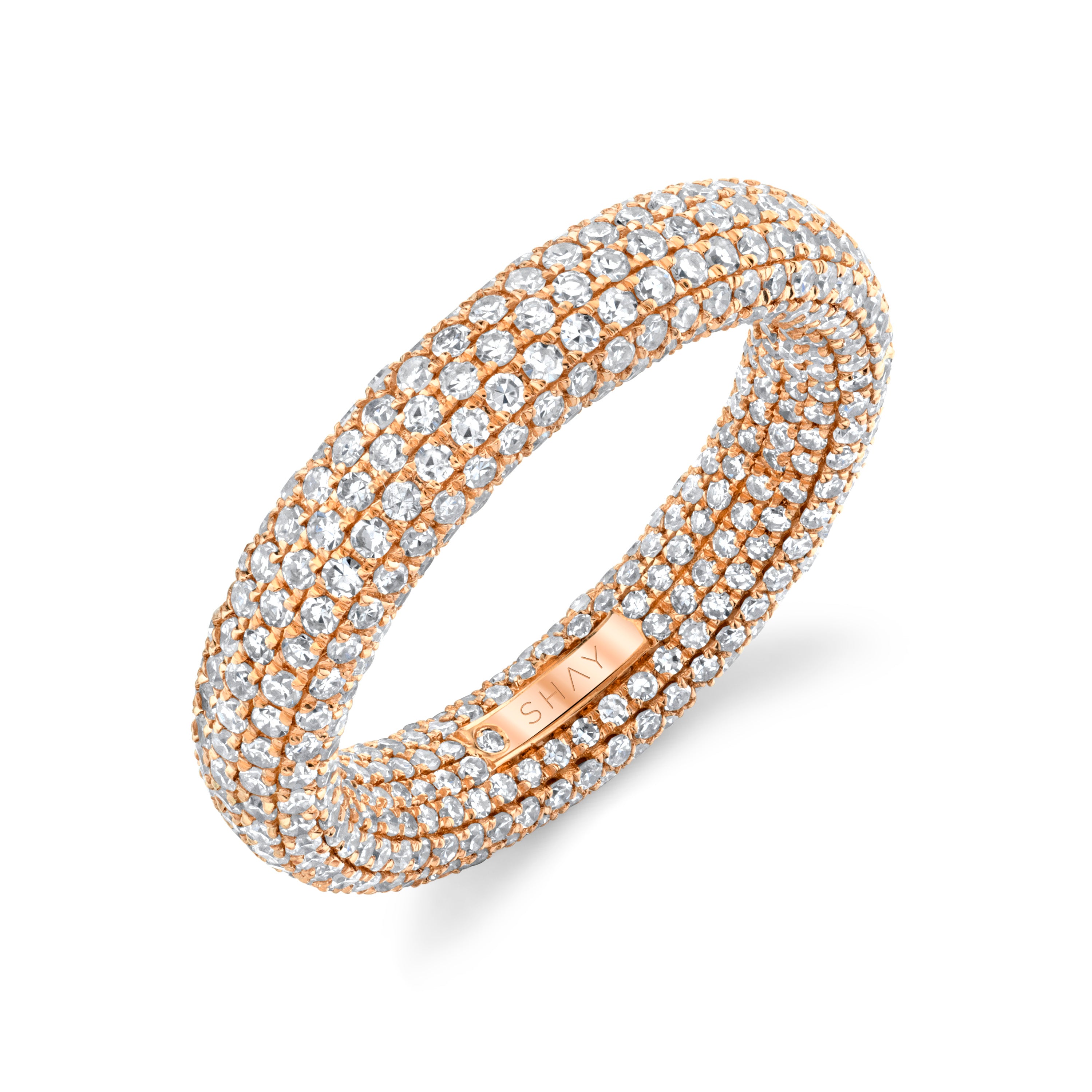 SHAY Diamond Inside & Out Eternity Band, 2.85ct, 18k gold, side view