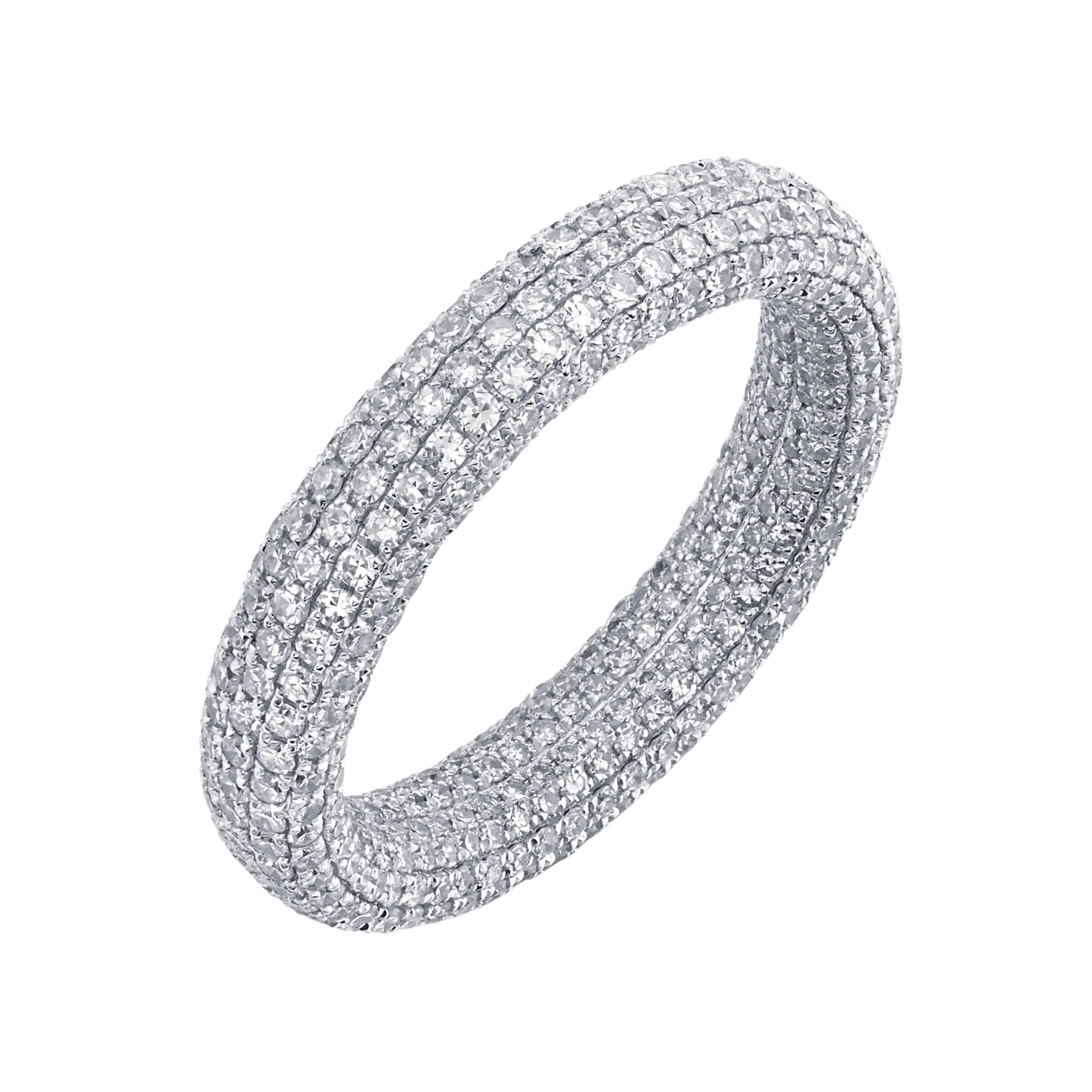 SHAY Ready to Ship Diamond Inside & Out Eternity Band, 18k gold, detail view