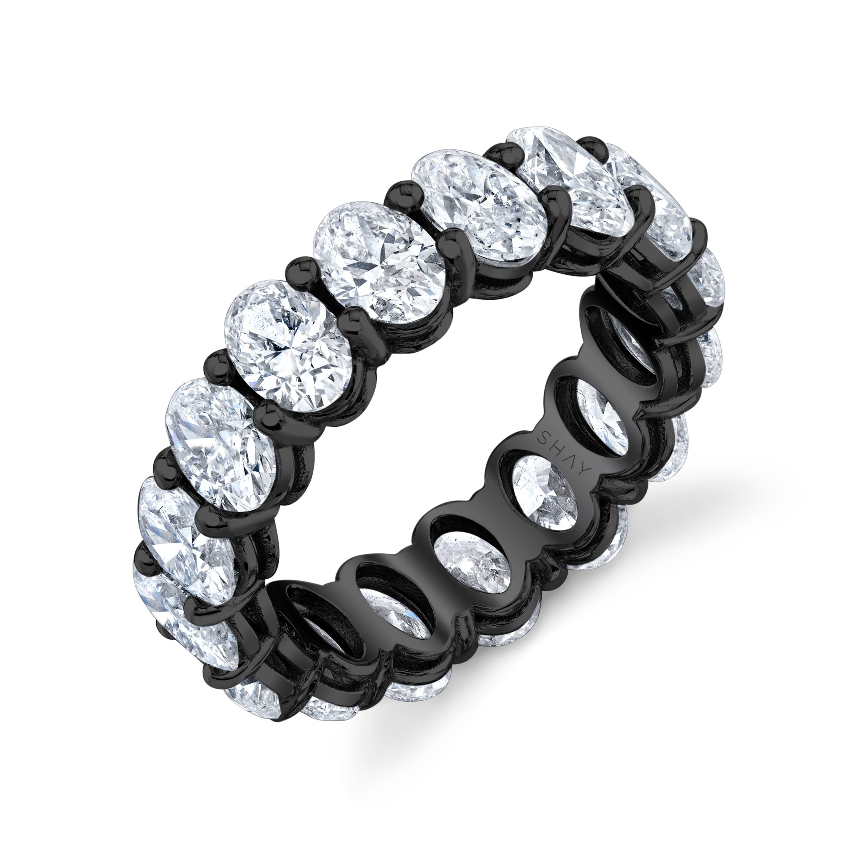 SHAY Diamond Oval Eternity Ring, 6.48ct, 18k gold, additional view 2