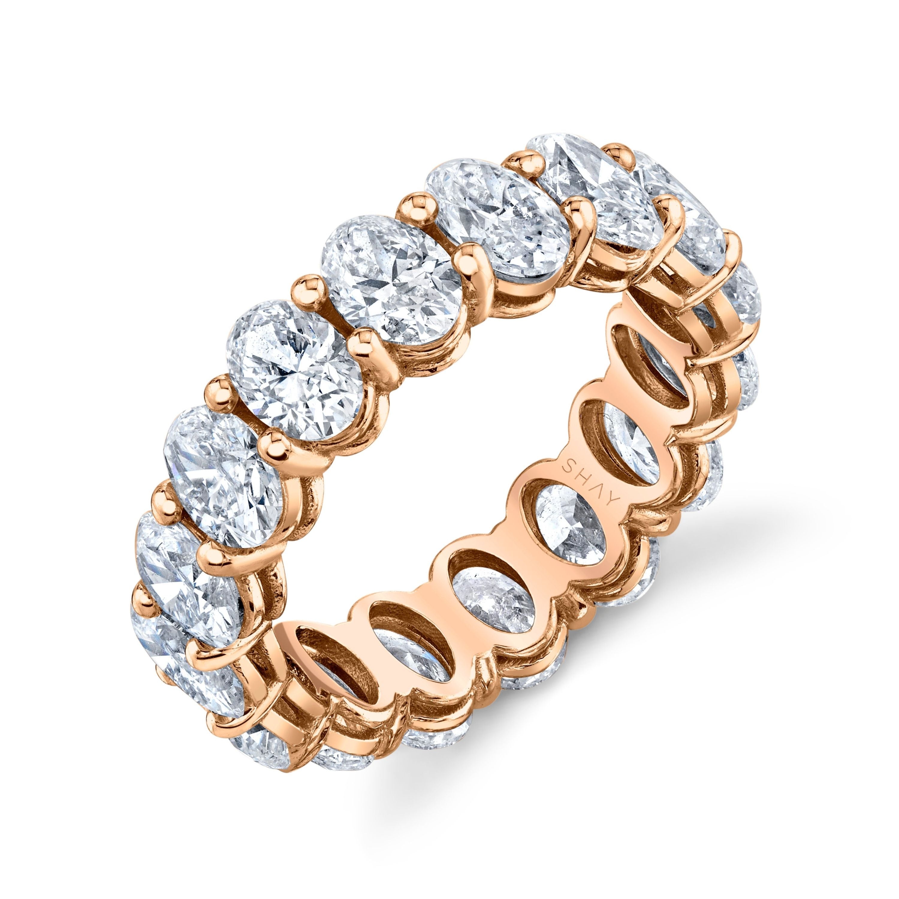 SHAY Diamond Oval Eternity Ring, 6.48ct, 18k gold, additional view