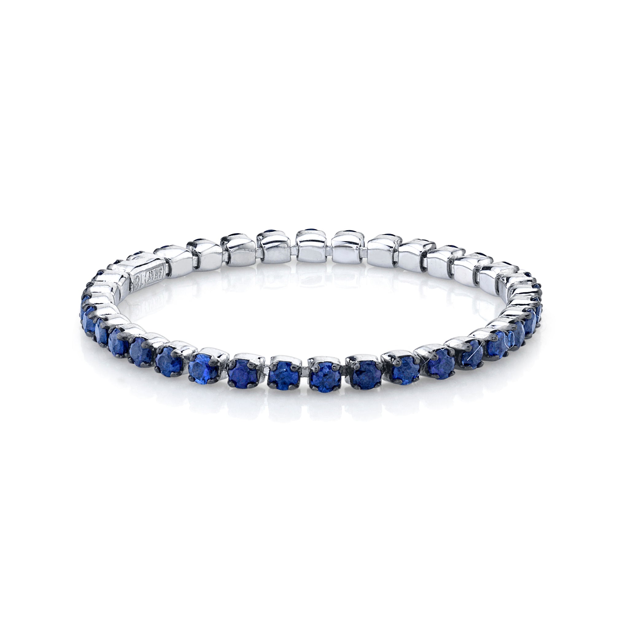 SHAY Ready to Ship Blue Sapphire Single Thread Ring, 18k gold, primary view