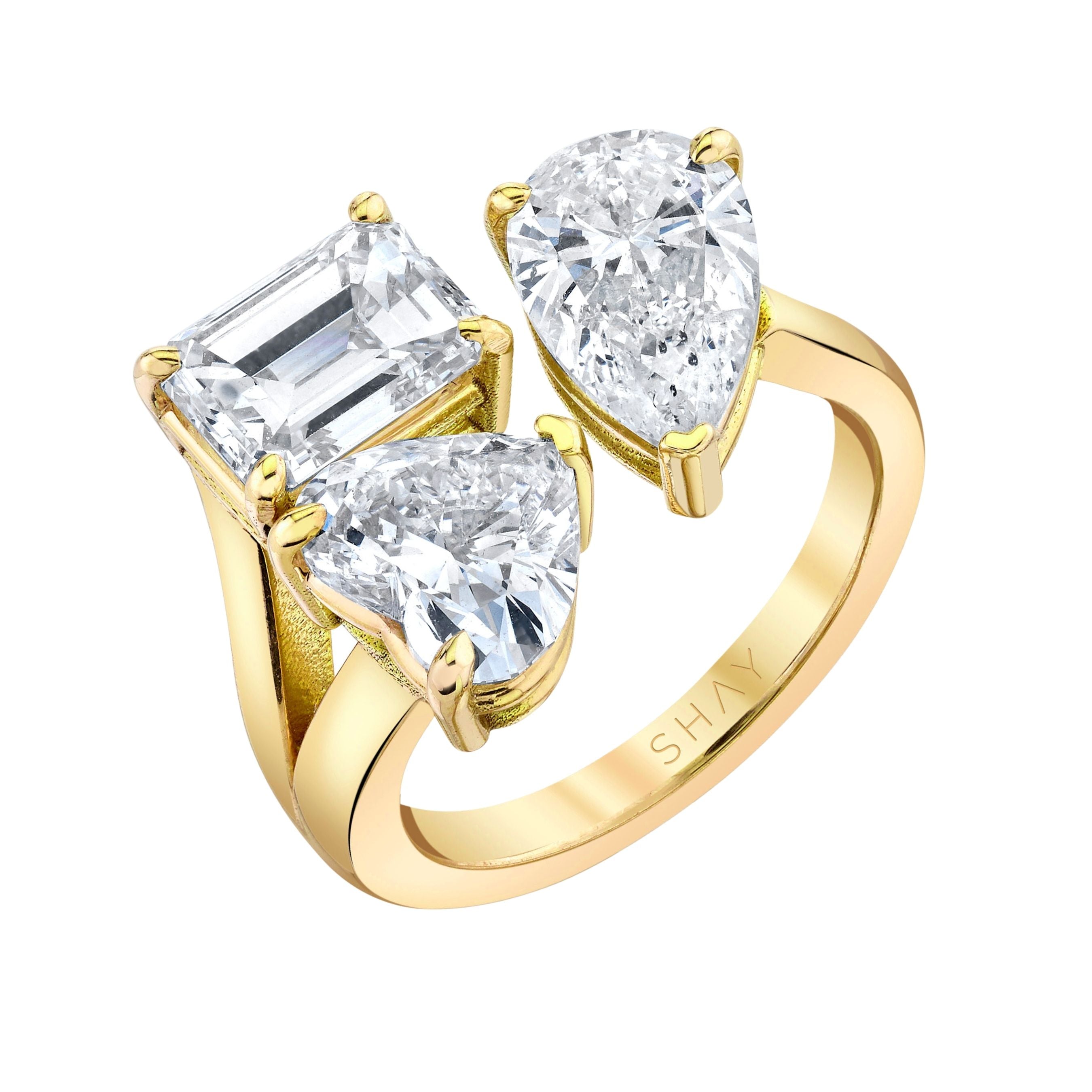 SHAY Diamond Triple Threat Ring, 1.66ct, 18k gold, additional view