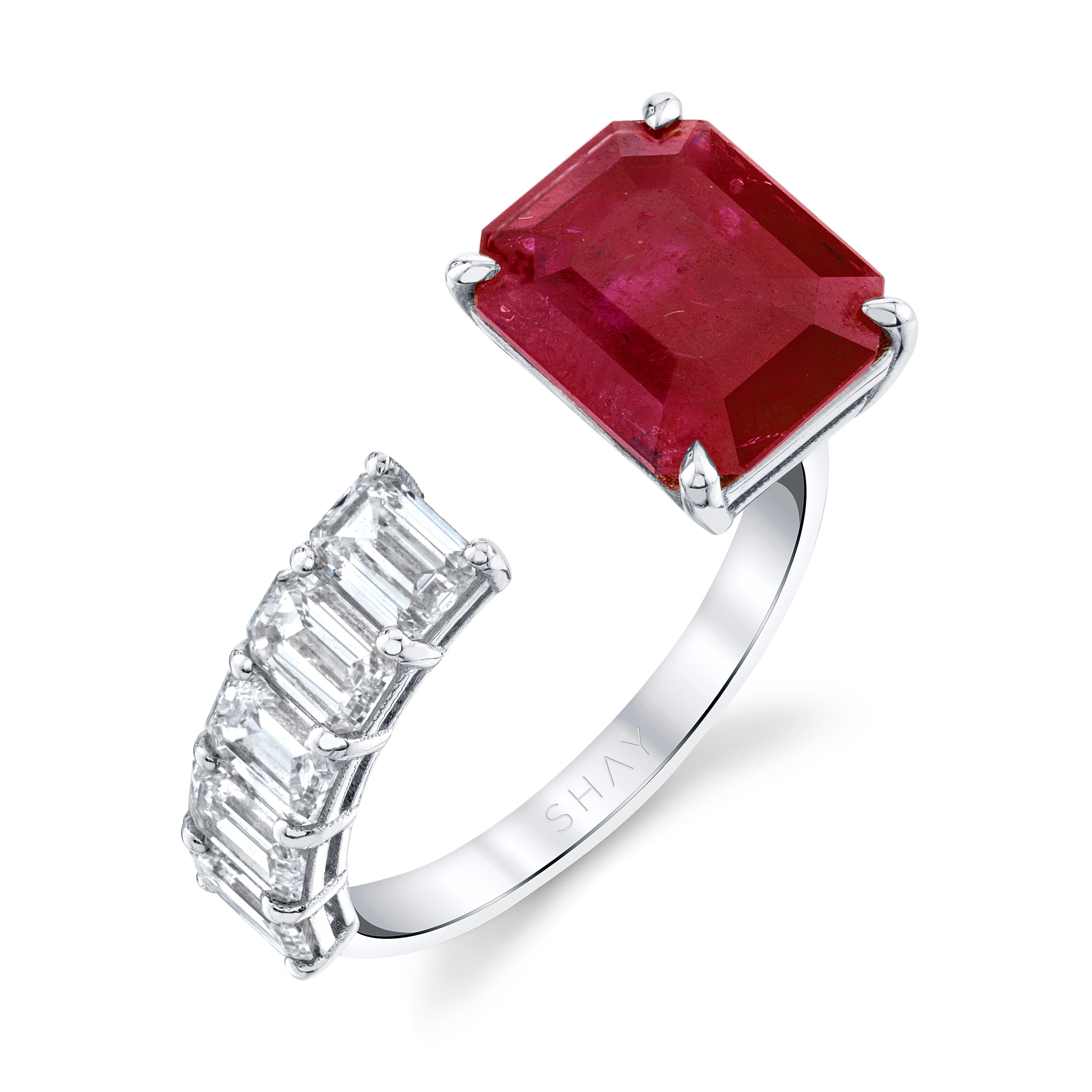 RUBY & DIAMOND FLOATING RING